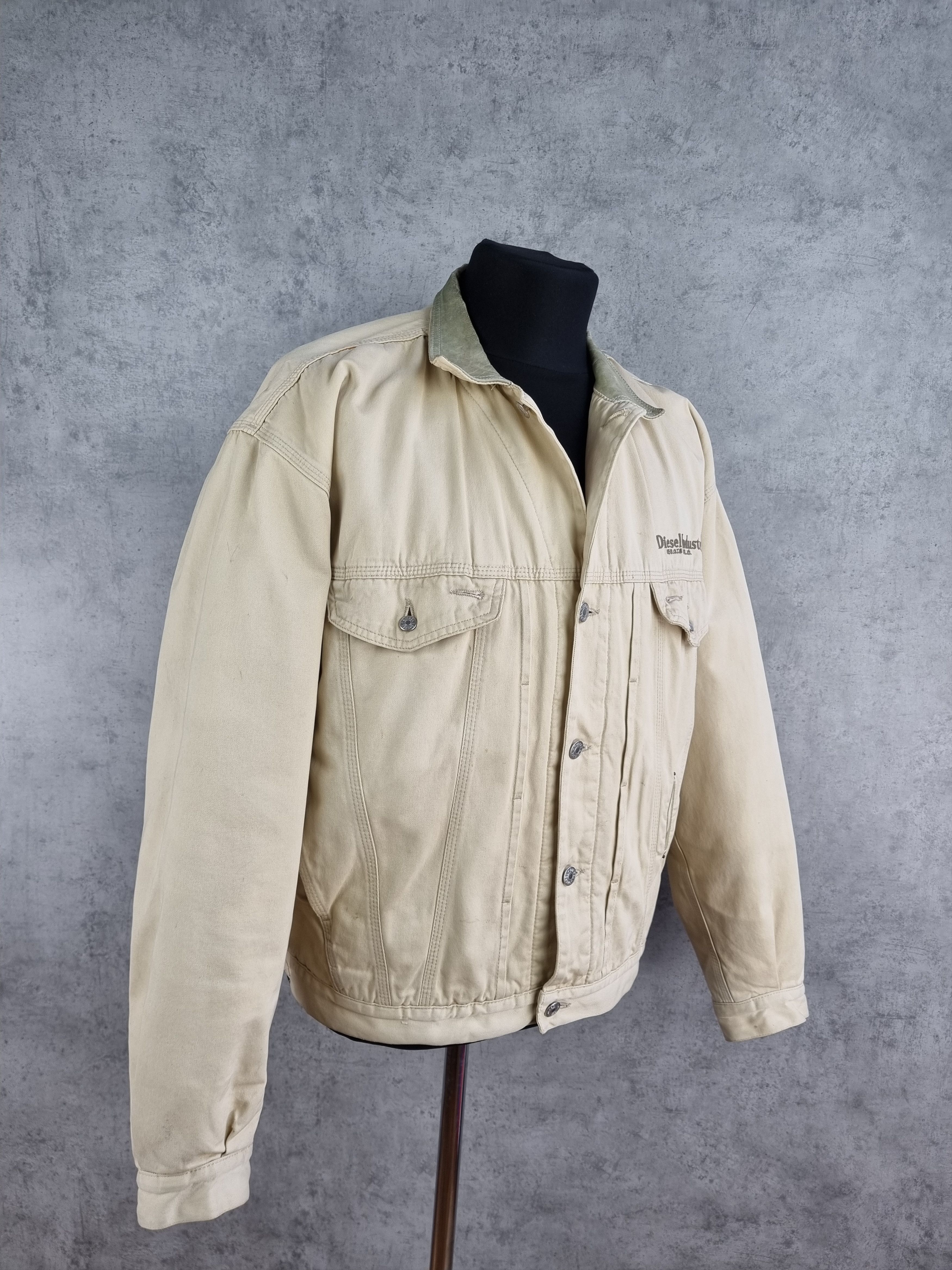 Diesel 90s DIESEL Industry Leather Collar Denim Trucker Jacket Size US L / EU 52-54 / 3 - 5 Thumbnail