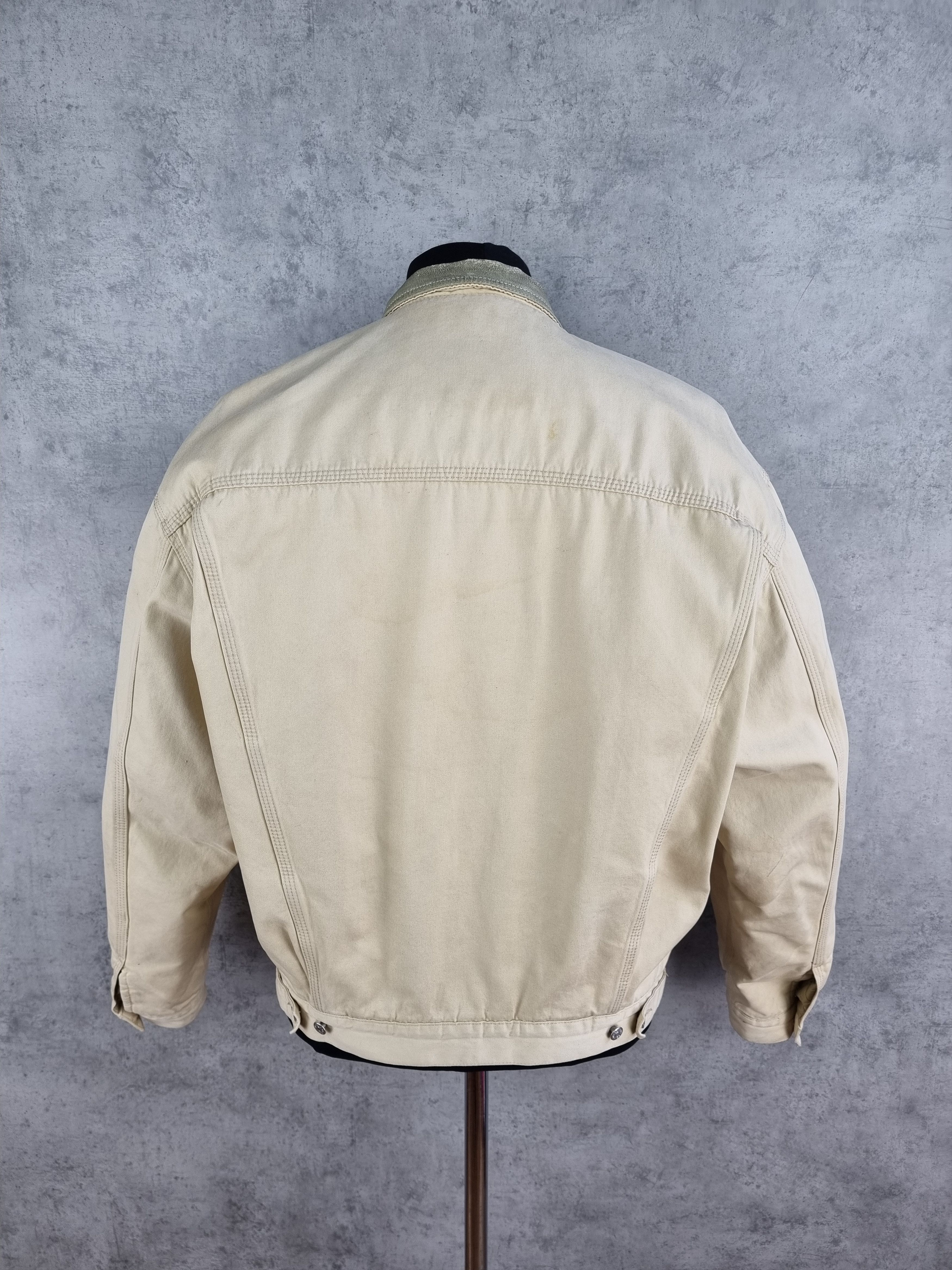 Diesel 90s DIESEL Industry Leather Collar Denim Trucker Jacket Size US L / EU 52-54 / 3 - 6 Thumbnail