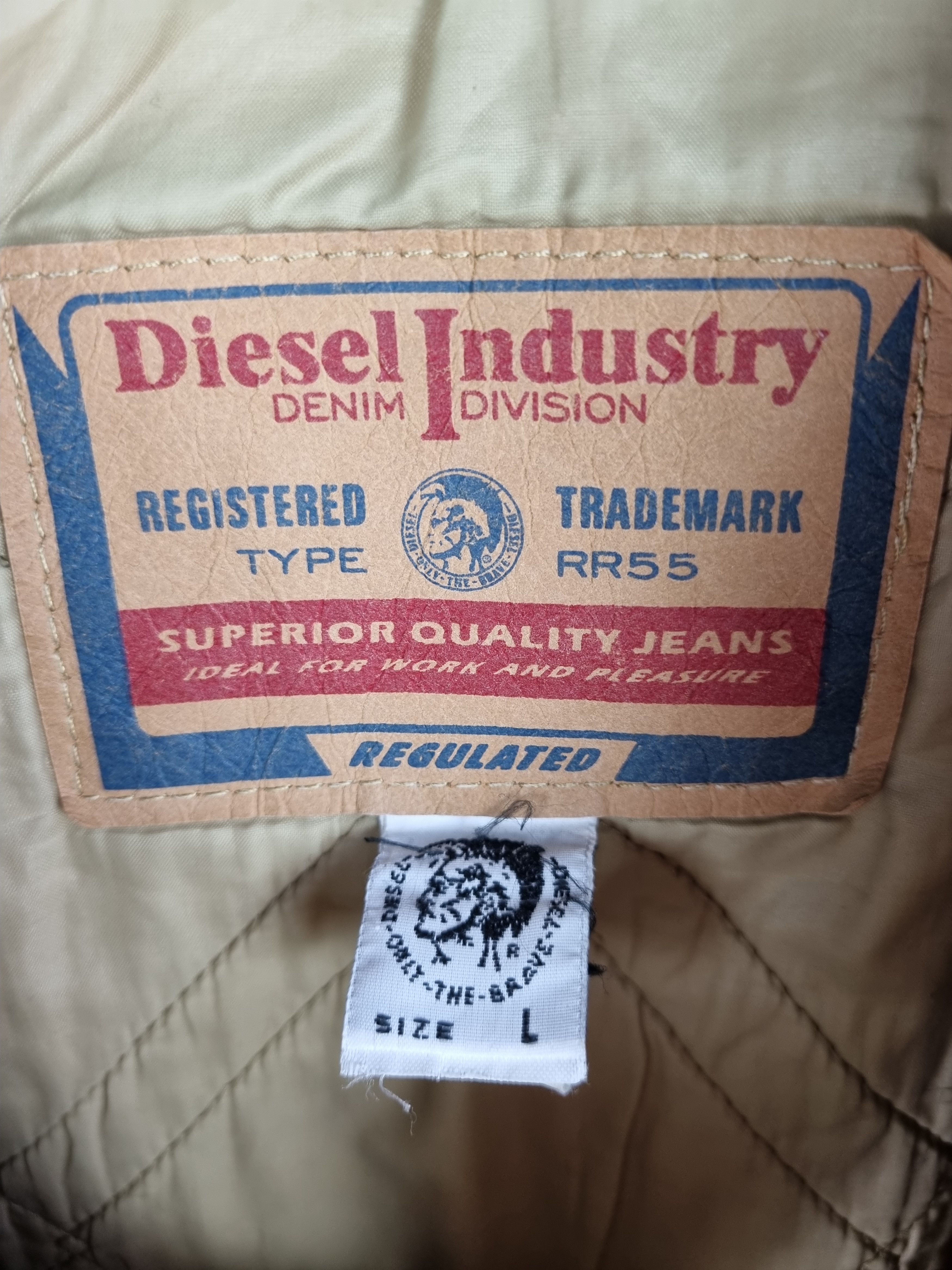 Diesel 90s DIESEL Industry Leather Collar Denim Trucker Jacket Size US L / EU 52-54 / 3 - 8 Thumbnail