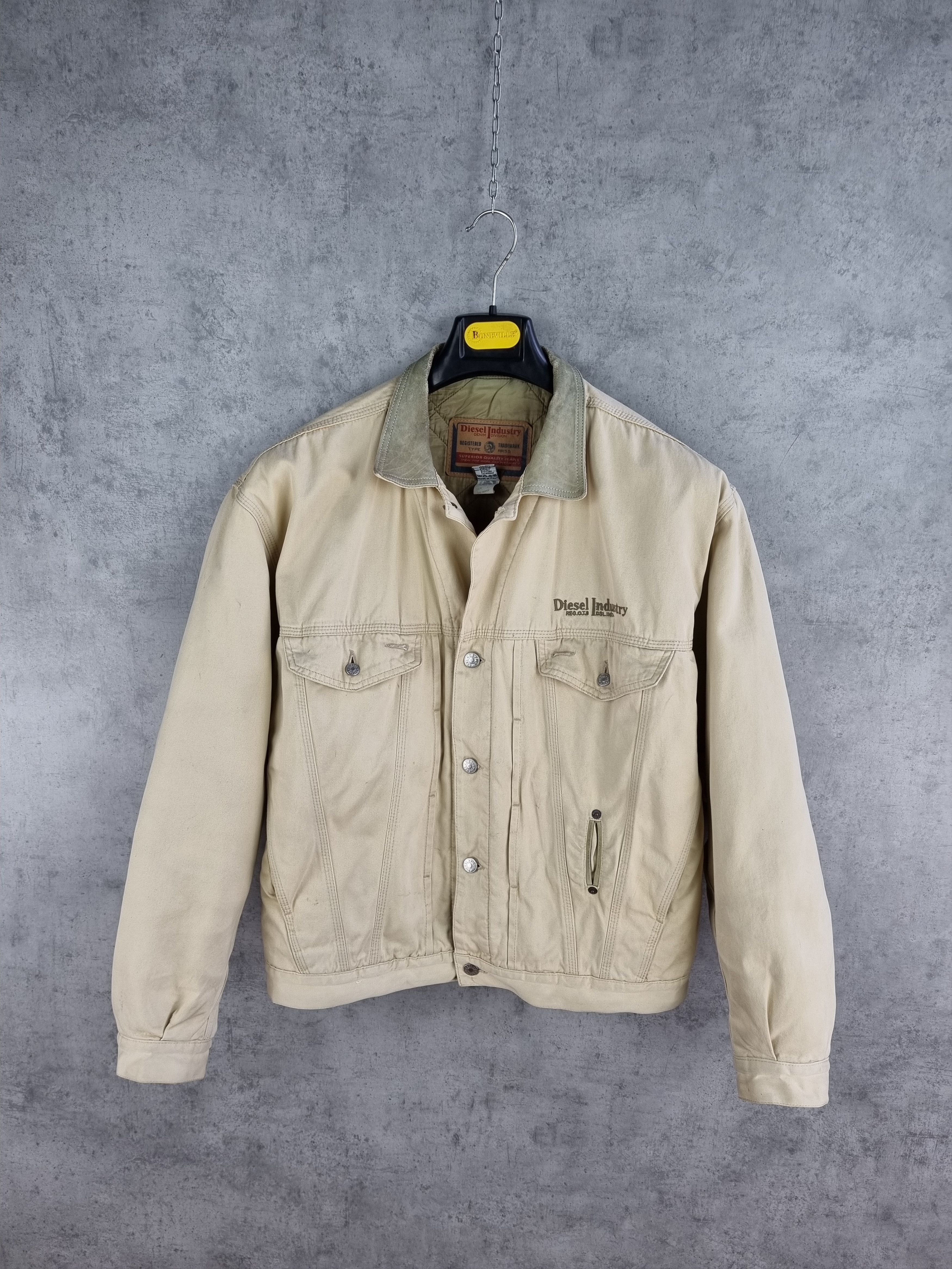 Diesel 90s DIESEL Industry Leather Collar Denim Trucker Jacket Size US L / EU 52-54 / 3 - 3 Thumbnail