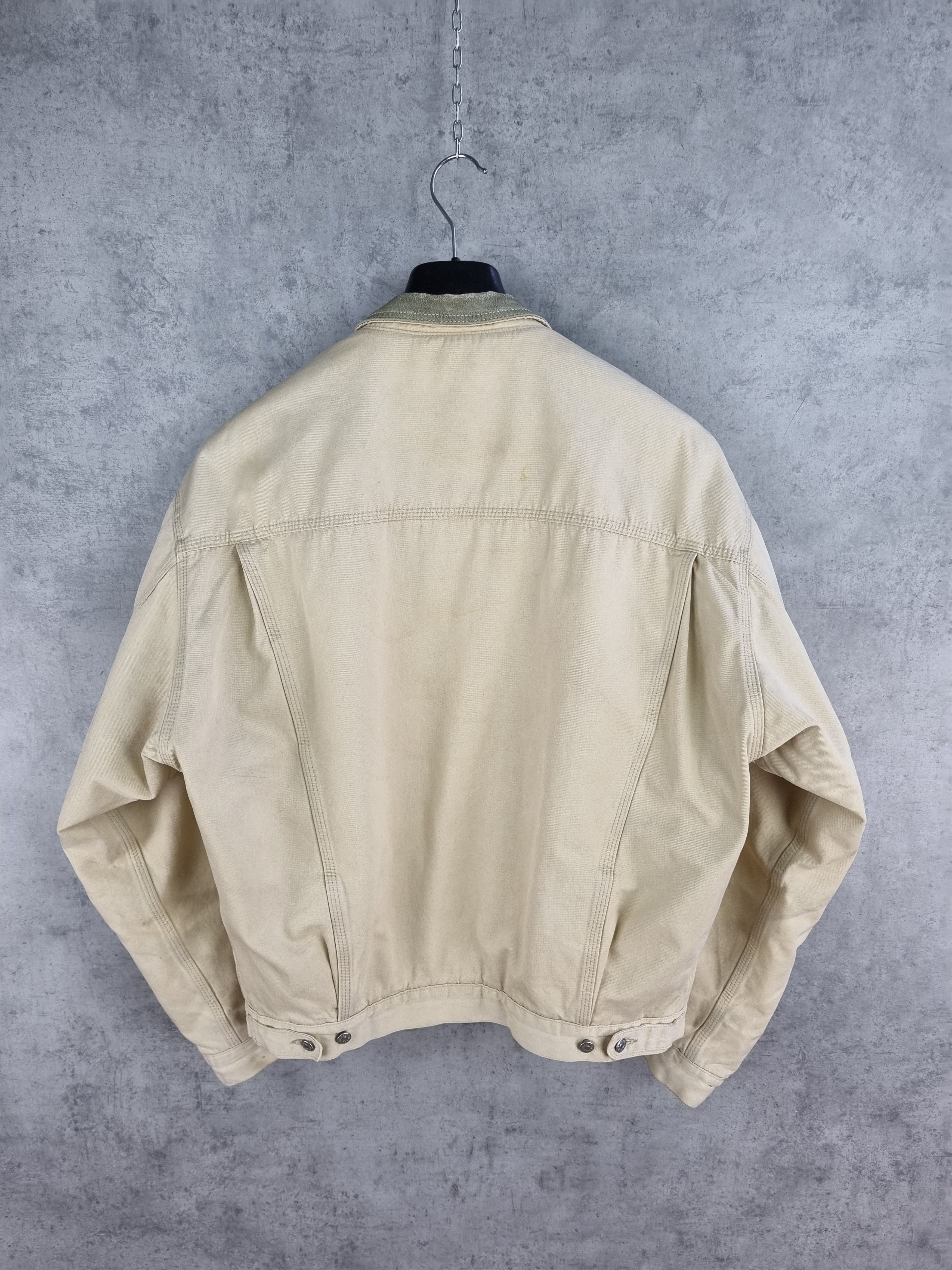 Diesel 90s DIESEL Industry Leather Collar Denim Trucker Jacket Size US L / EU 52-54 / 3 - 4 Thumbnail