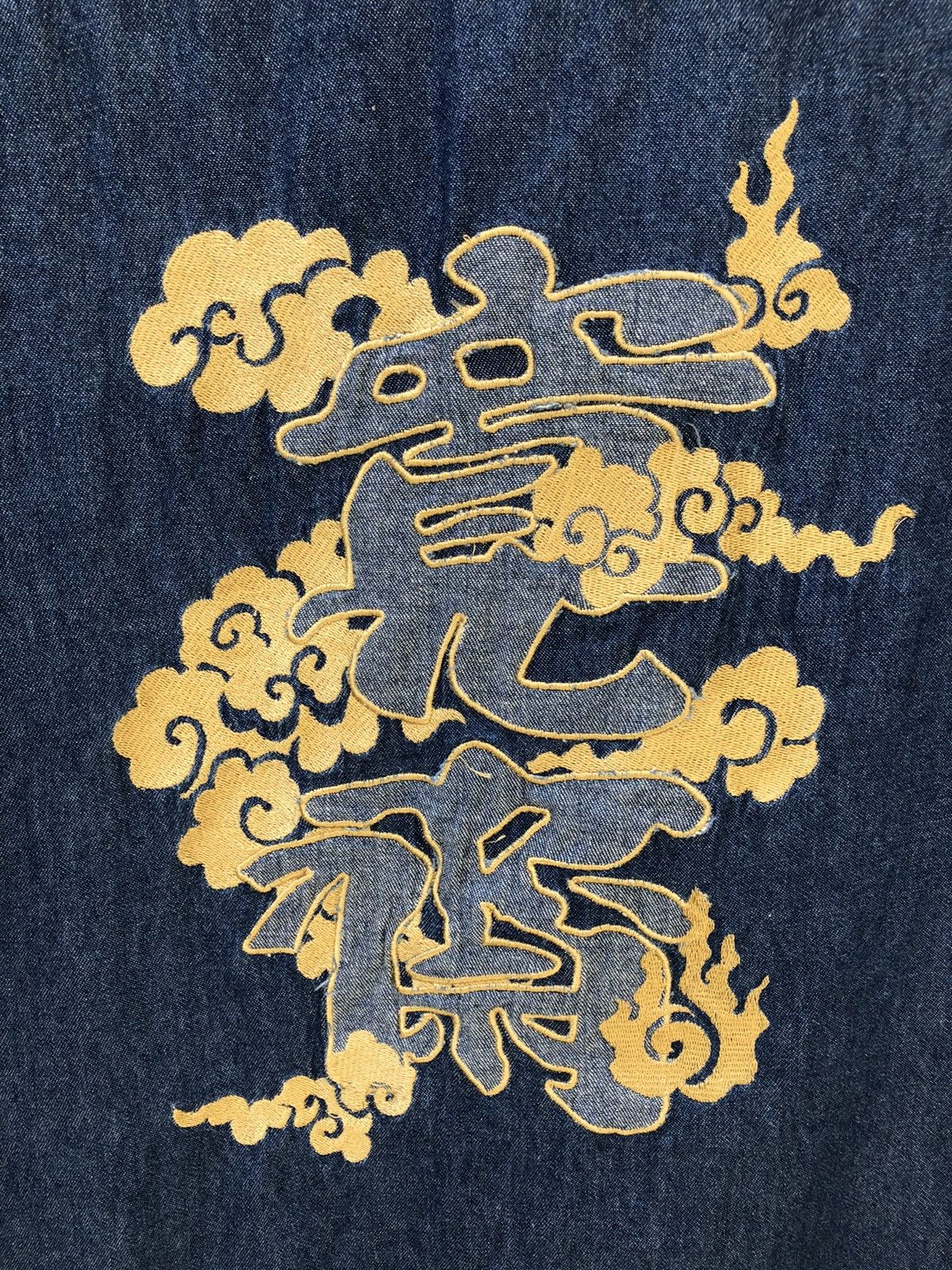 Kansai Yamamoto Vintage Kansai Man Embroidery Denim Shirt Size US L / EU 52-54 / 3 - 2 Thumbnail
