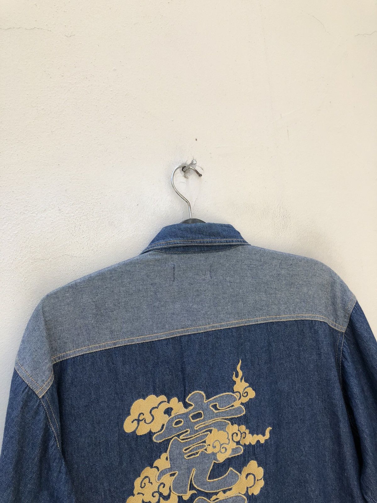Kansai Yamamoto Vintage Kansai Man Embroidery Denim Shirt Size US L / EU 52-54 / 3 - 3 Thumbnail