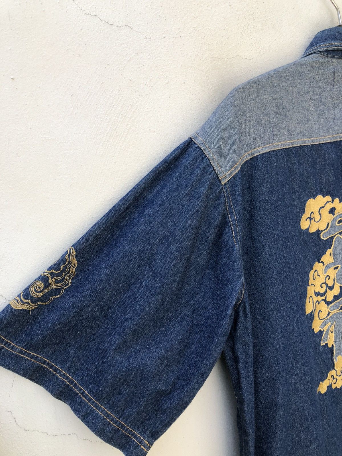 Kansai Yamamoto Vintage Kansai Man Embroidery Denim Shirt Size US L / EU 52-54 / 3 - 4 Thumbnail