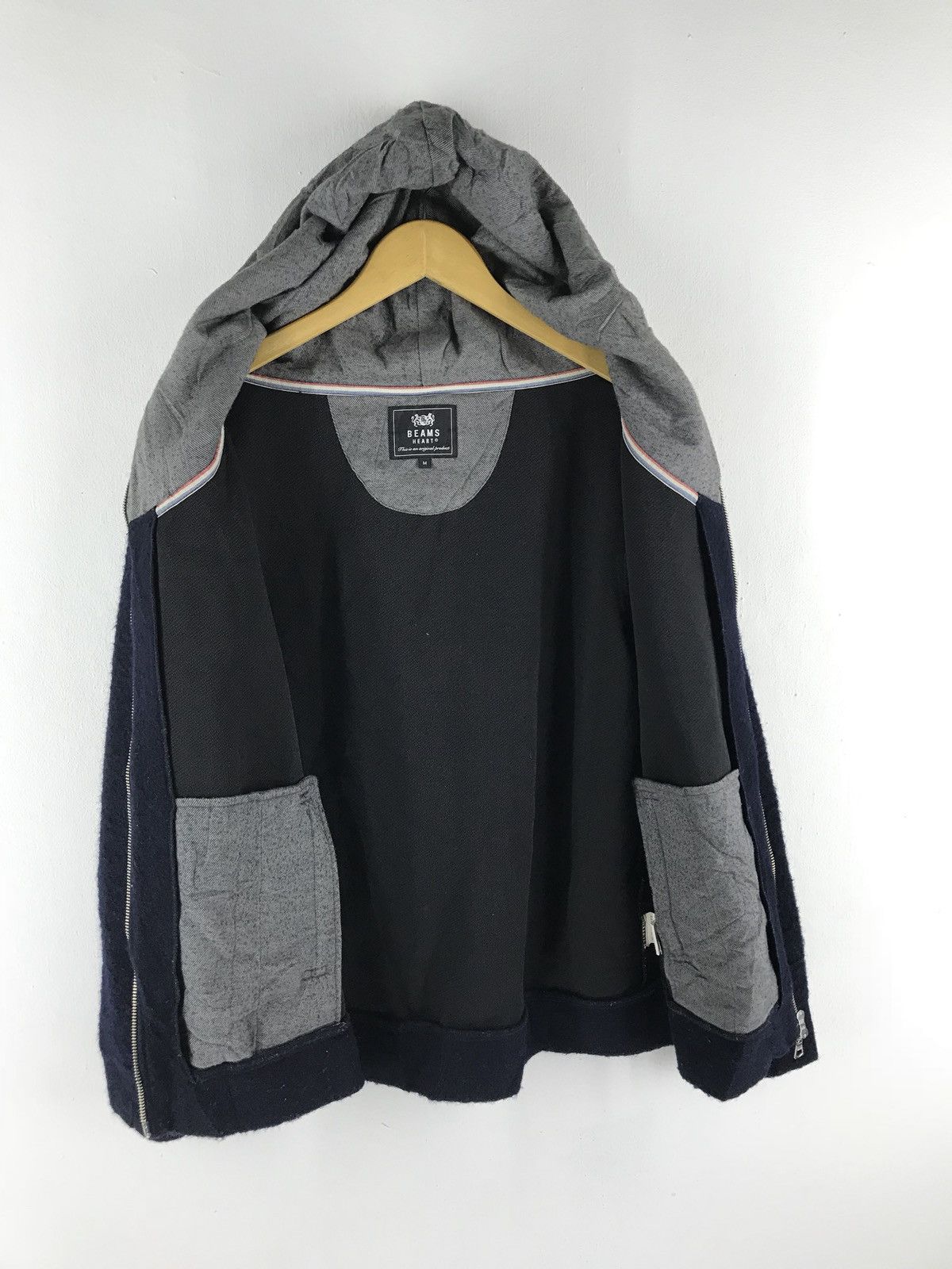 Beams Plus × Japanese Brand Beams Heart Navy Blue Zip Up Size US M / EU 48-50 / 2 - 6 Thumbnail