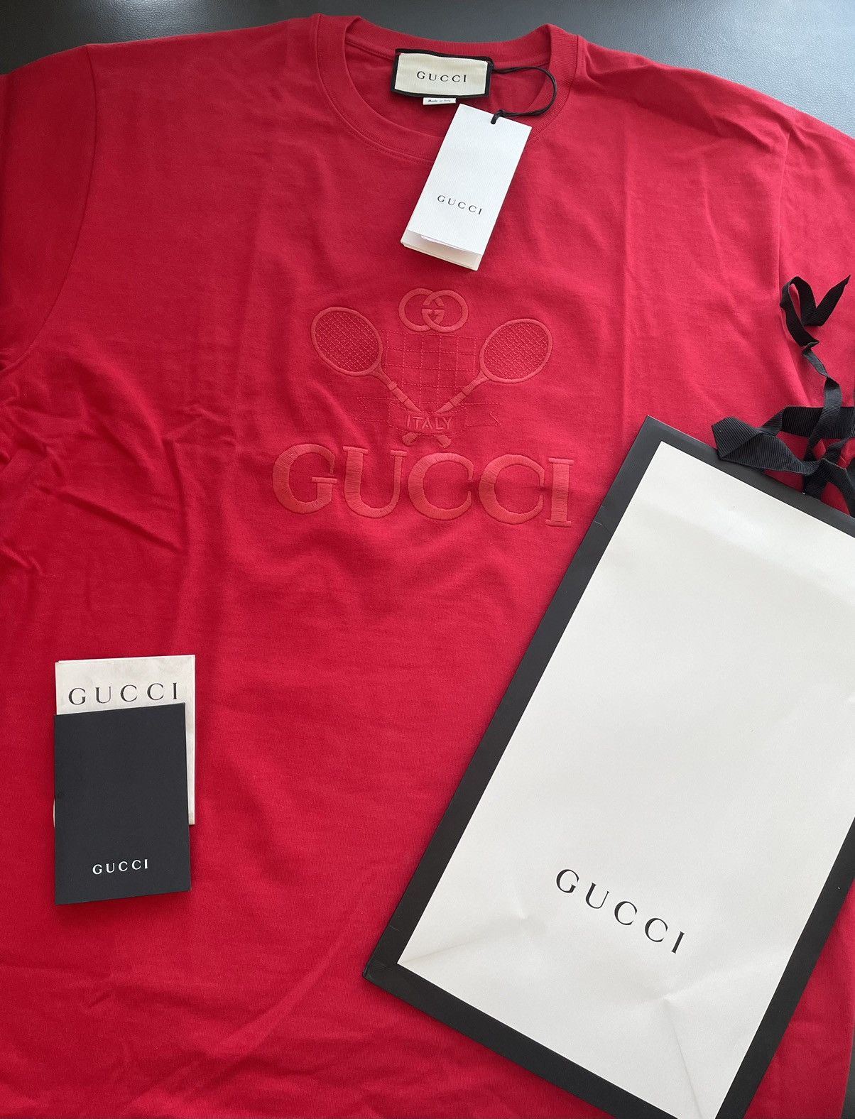 Gucci Rare Limited Edition Super Runway Tennis Embroidery Logo Tee Size US L / EU 52-54 / 3 - 16 Thumbnail
