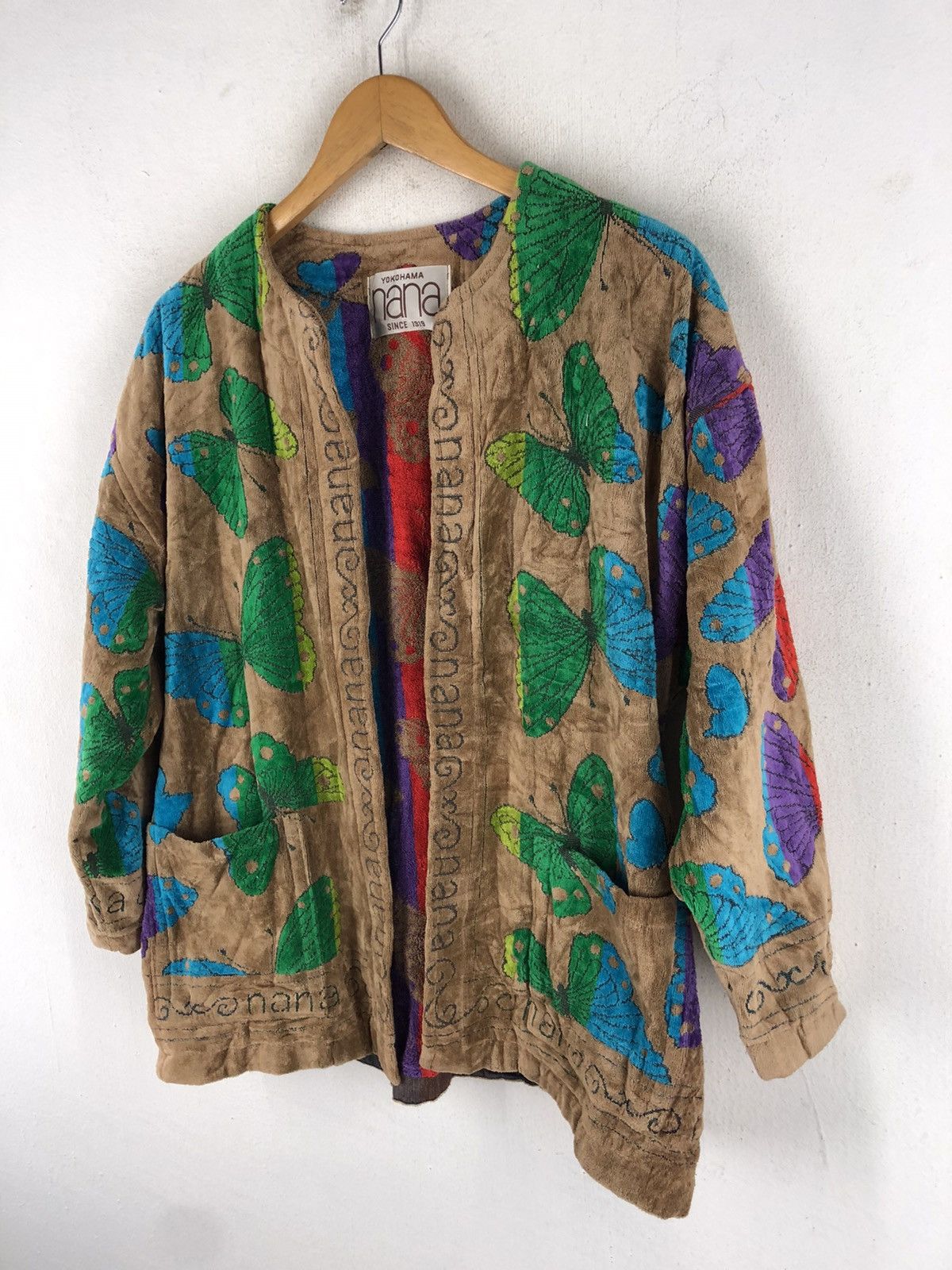 Designer × Japanese Brand 🔥NANA YOKOHAMA BUTTERFLY OVERPRINT TOWEL FABRIC NICE DESIG Size US M / EU 48-50 / 2 - 4 Thumbnail