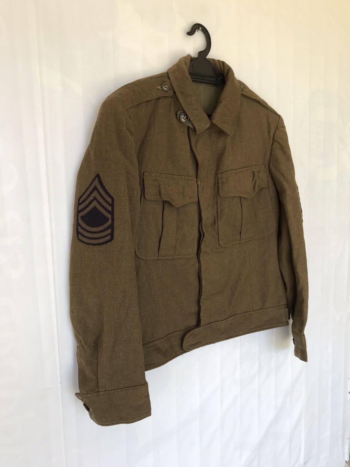 Vintage 🔊🔥FINAL DROP🔥RARE VINTAGE 40s WWII US ARMY WOOL JACKET Size US M / EU 48-50 / 2 - 3 Thumbnail
