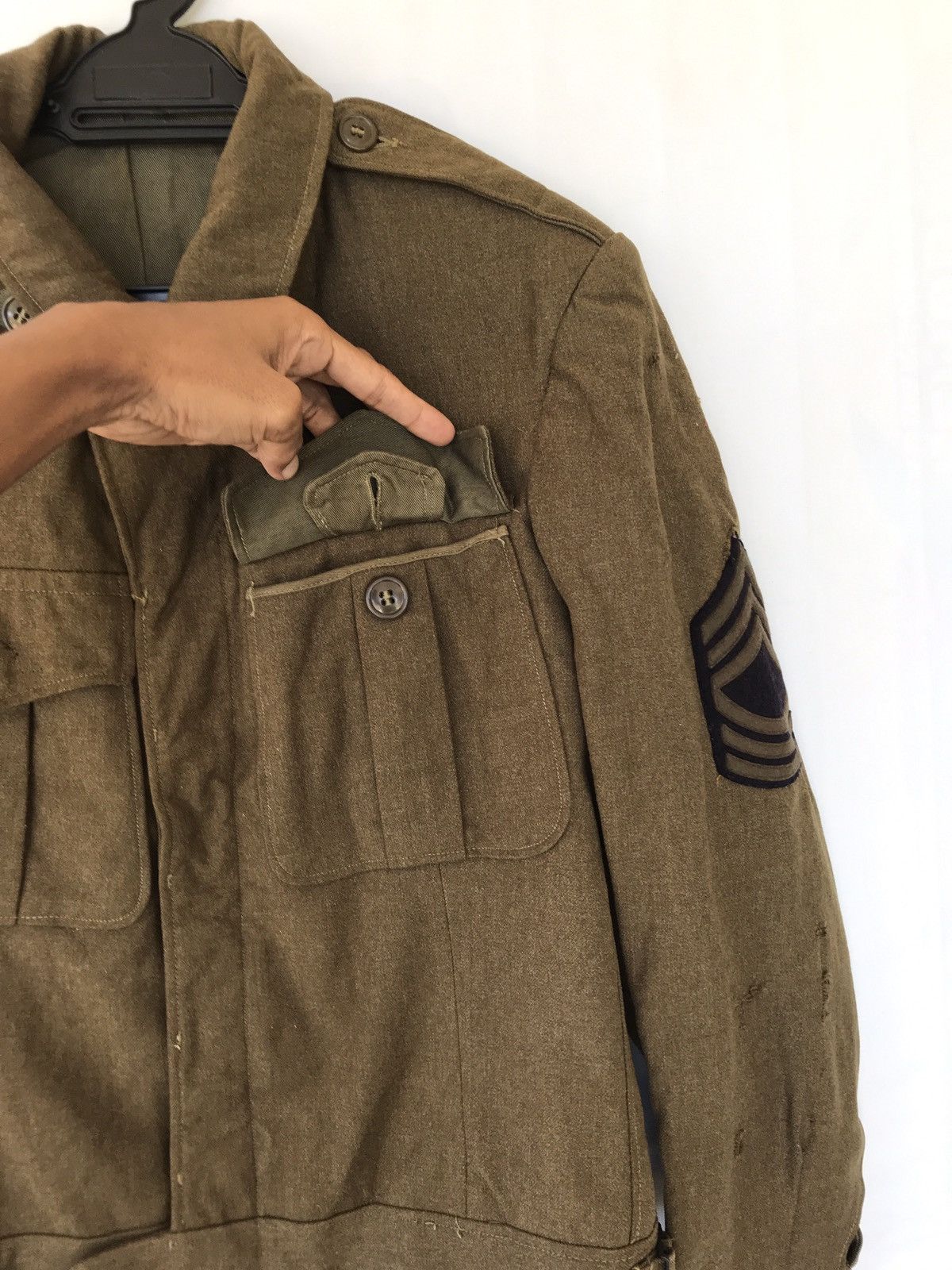 Vintage 🔊🔥FINAL DROP🔥RARE VINTAGE 40s WWII US ARMY WOOL JACKET Size US M / EU 48-50 / 2 - 12 Thumbnail