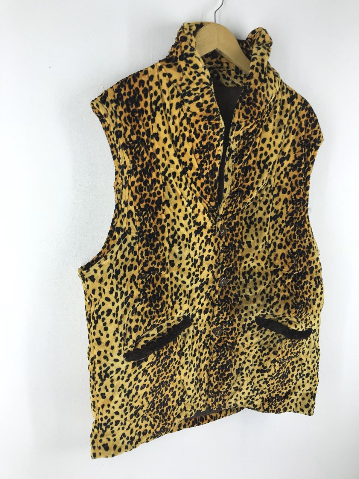 Japanese Brand 🔔 🔥 ❗️FINAL DROP ❗️🔥 💢Leopart Velvet Vest Jacket Size US L / EU 52-54 / 3 - 3 Thumbnail