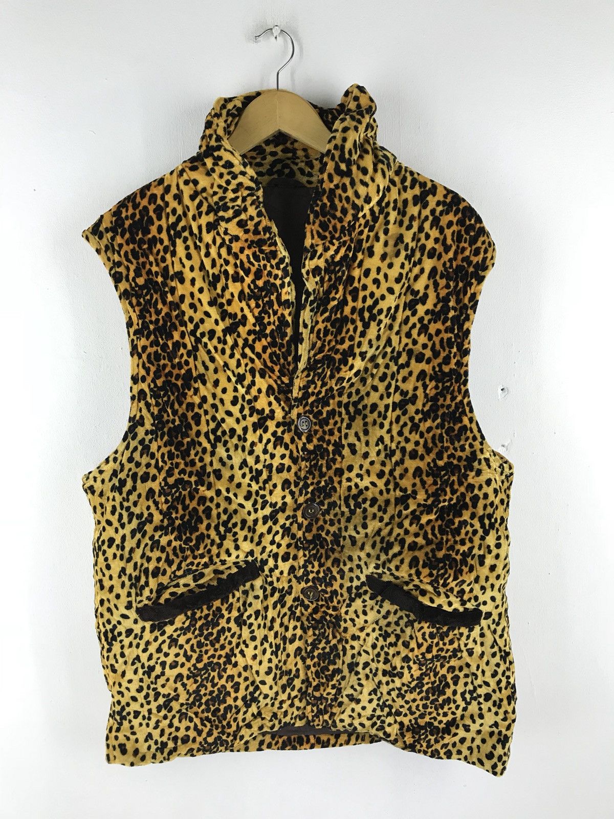 Japanese Brand 🔔 🔥 ❗️FINAL DROP ❗️🔥 💢Leopart Velvet Vest Jacket Size US L / EU 52-54 / 3 - 1 Thumbnail