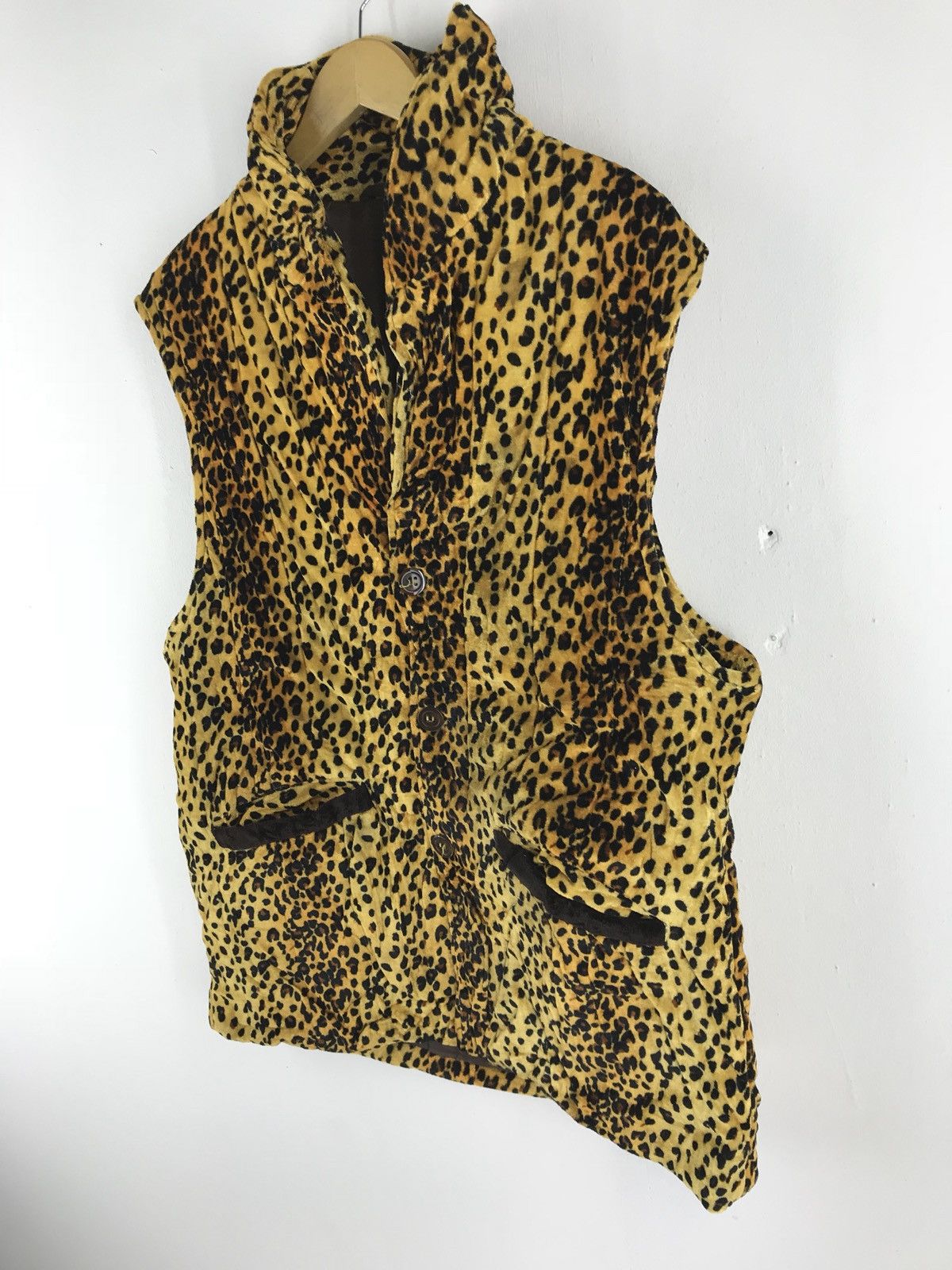 Japanese Brand 🔔 🔥 ❗️FINAL DROP ❗️🔥 💢Leopart Velvet Vest Jacket Size US L / EU 52-54 / 3 - 2 Thumbnail