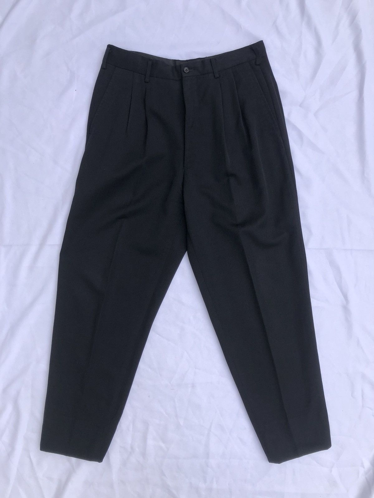 Comme des Garcons Homme × Vintage RARE!!! Vintage 1988 CDGH AD1988 Black Wool Trouser Pant Size US 32 / EU 48 - 22 Thumbnail