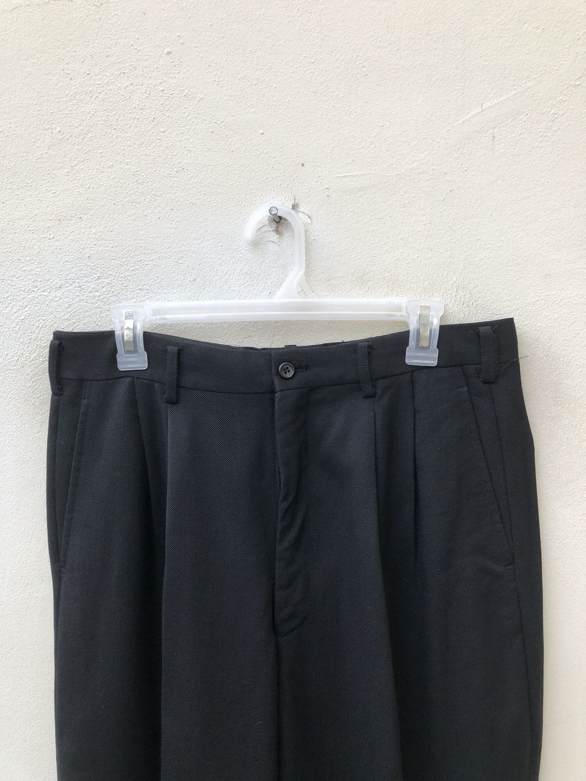 Comme des Garcons Homme × Vintage RARE!!! Vintage 1988 CDGH AD1988 Black Wool Trouser Pant Size US 32 / EU 48 - 2 Thumbnail