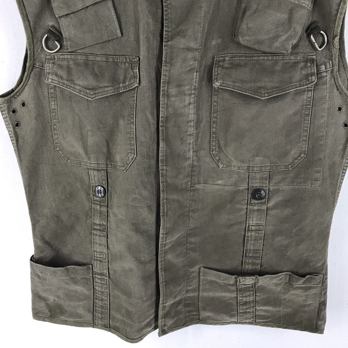 Vintage Vest air force utility pocket parachute indigo jacket Size US L / EU 52-54 / 3 - 5 Thumbnail