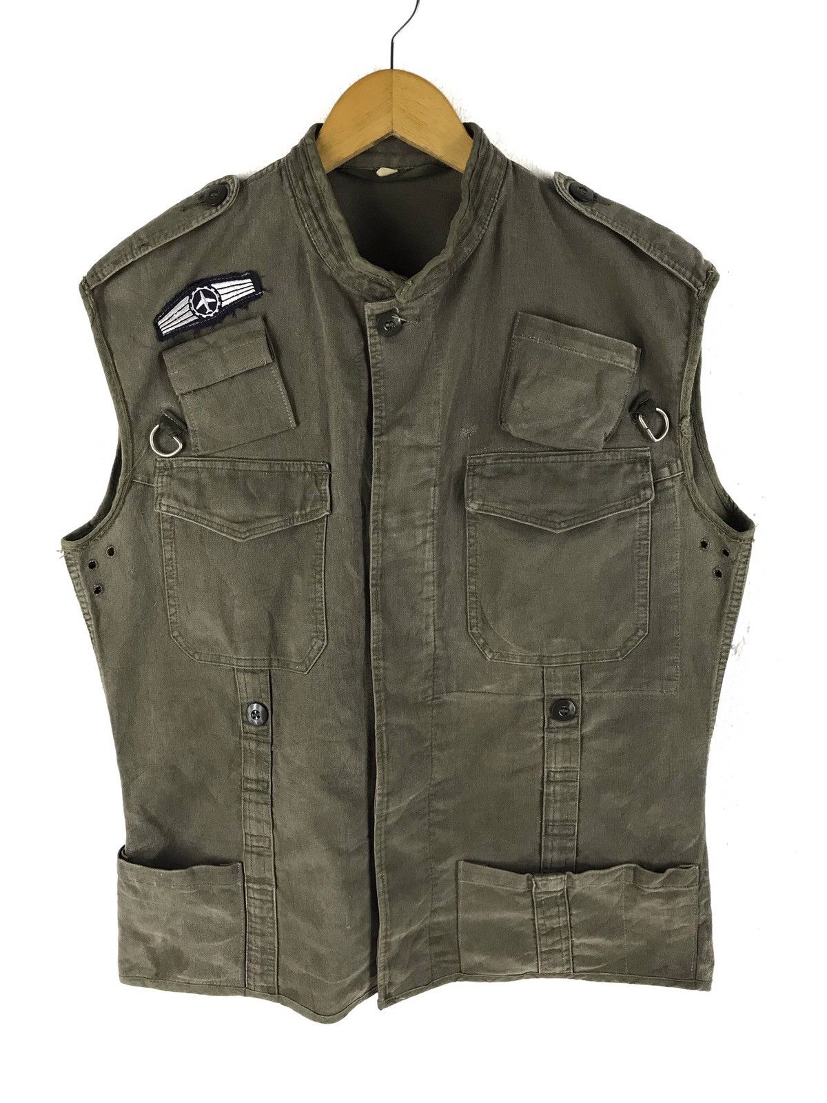Vintage Vest air force utility pocket parachute indigo jacket Size US L / EU 52-54 / 3 - 1 Thumbnail