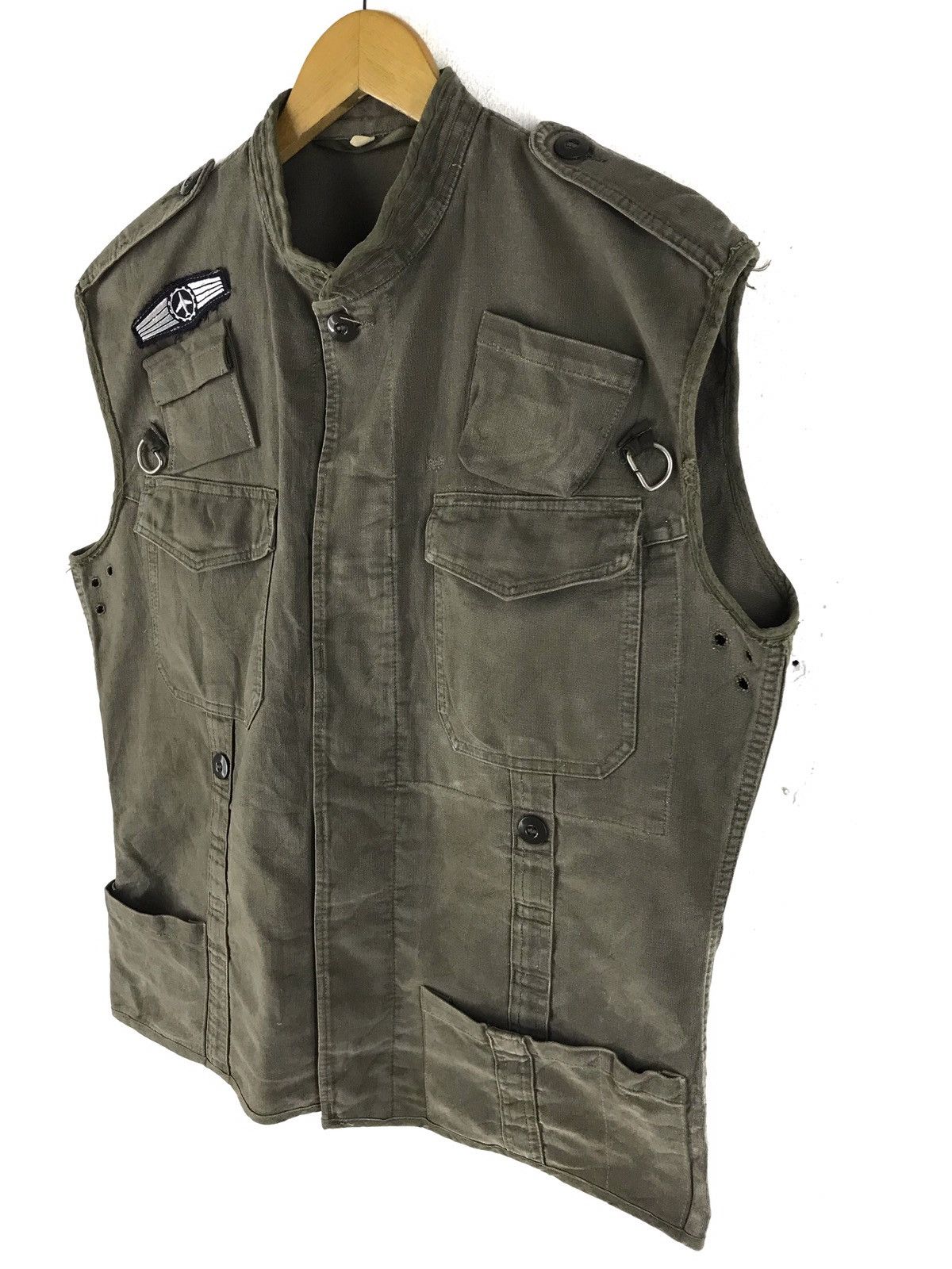 Vintage Vest air force utility pocket parachute indigo jacket Size US L / EU 52-54 / 3 - 2 Thumbnail