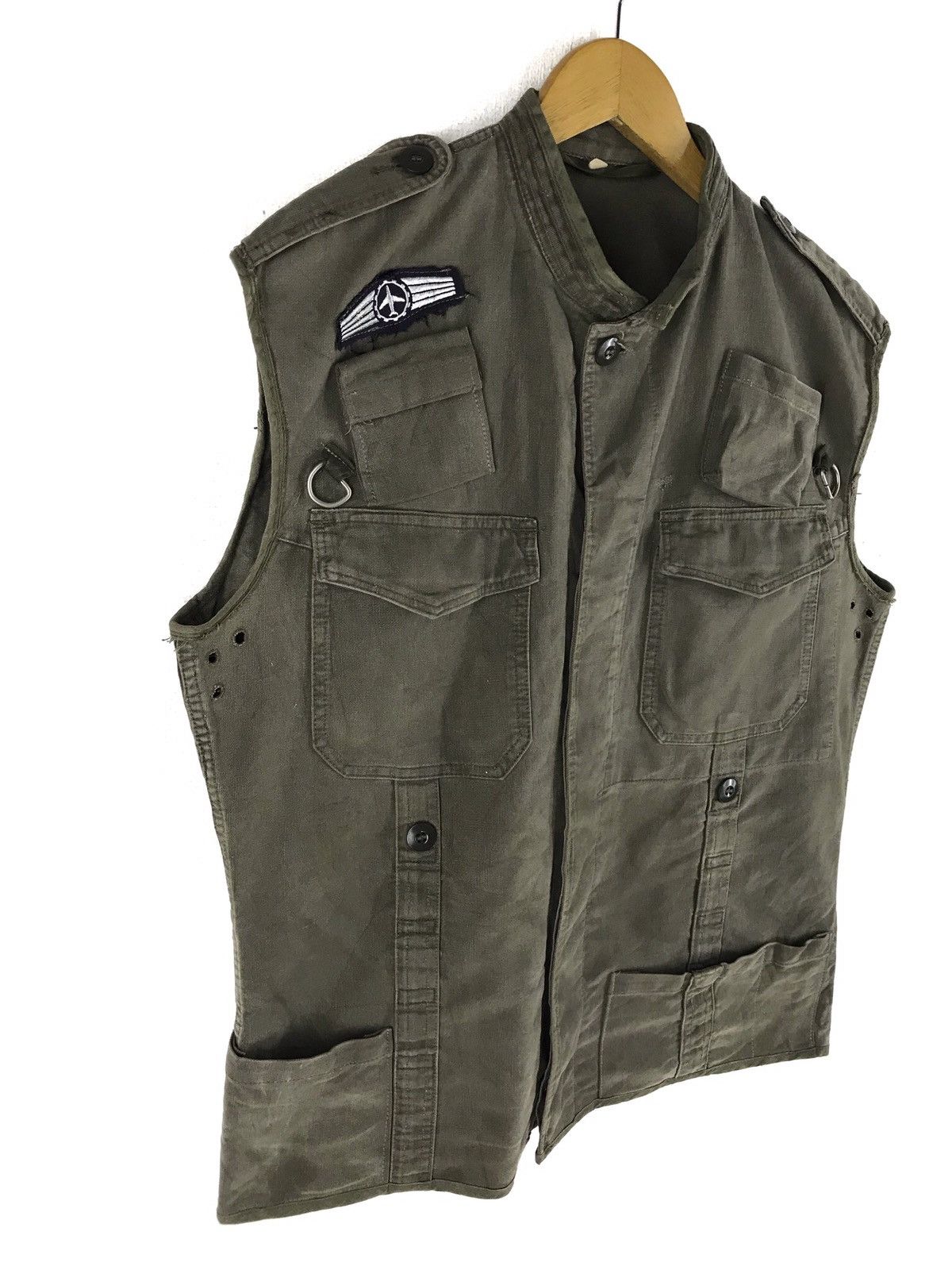 Vintage Vest air force utility pocket parachute indigo jacket Size US L / EU 52-54 / 3 - 3 Thumbnail