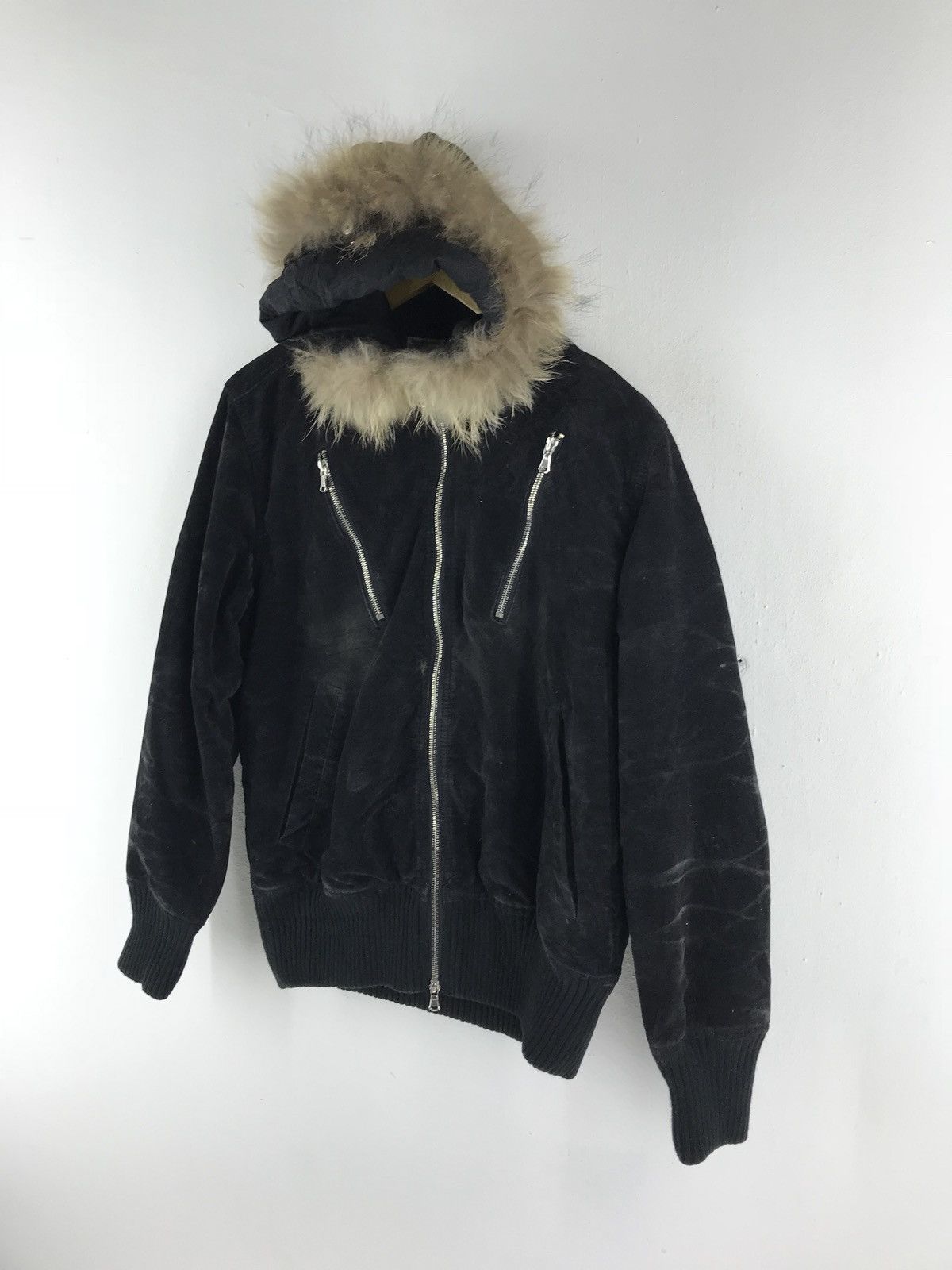 Japanese Brand Alex Design Wear Velvet Fur Hooded Jacket Size US M / EU 48-50 / 2 - 2 Thumbnail