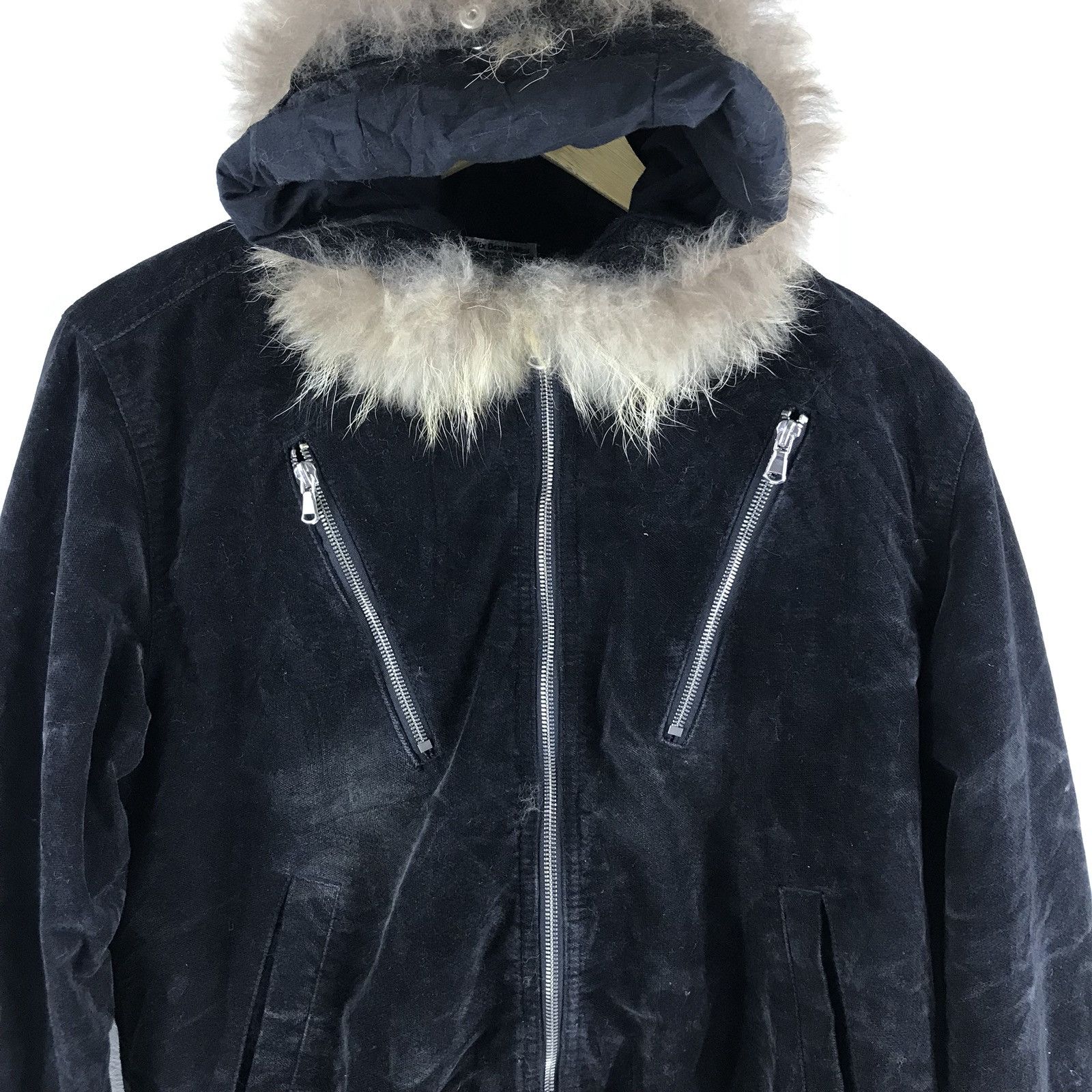 Japanese Brand Alex Design Wear Velvet Fur Hooded Jacket Size US M / EU 48-50 / 2 - 5 Thumbnail