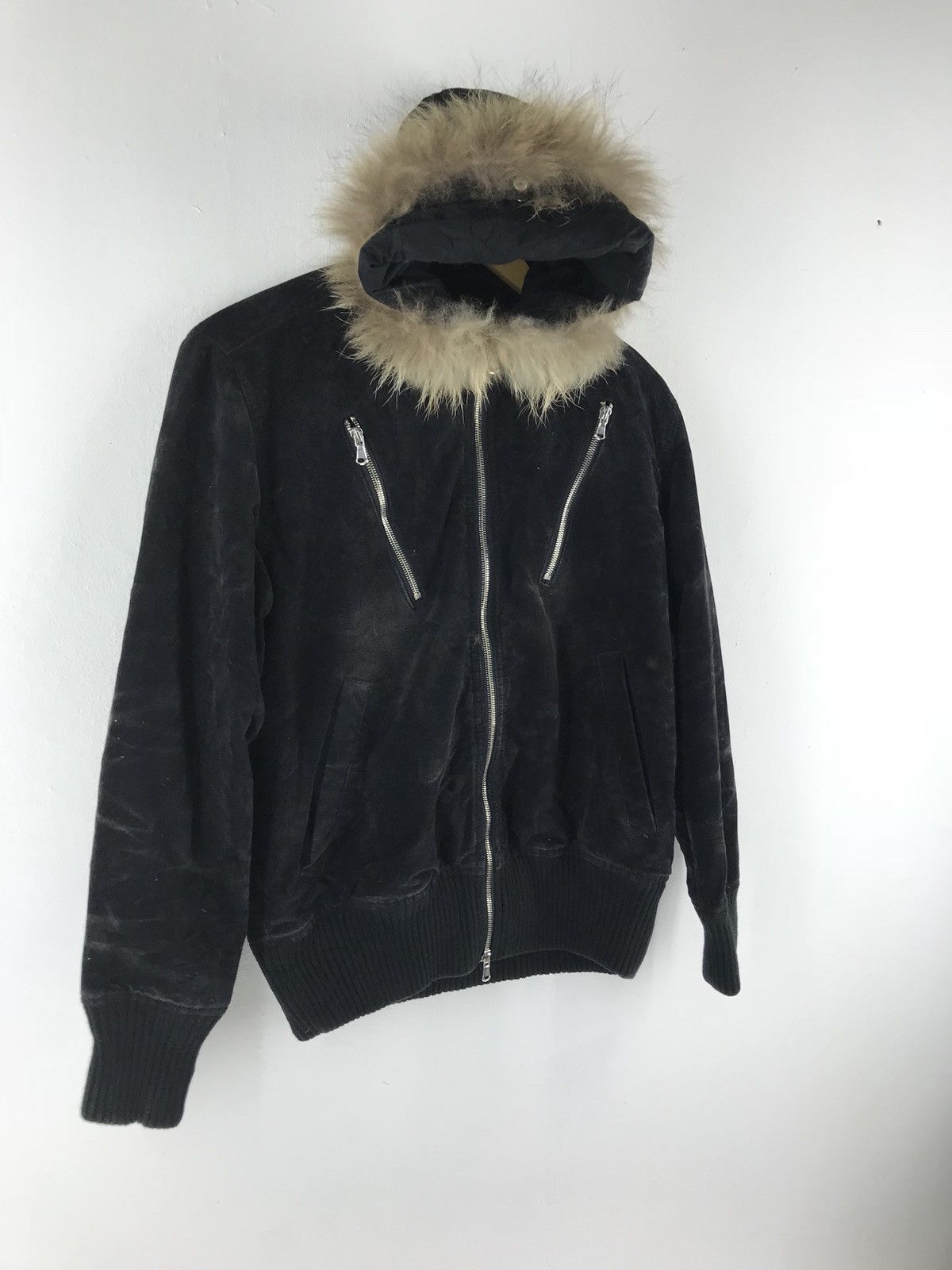 Japanese Brand Alex Design Wear Velvet Fur Hooded Jacket Size US M / EU 48-50 / 2 - 3 Thumbnail