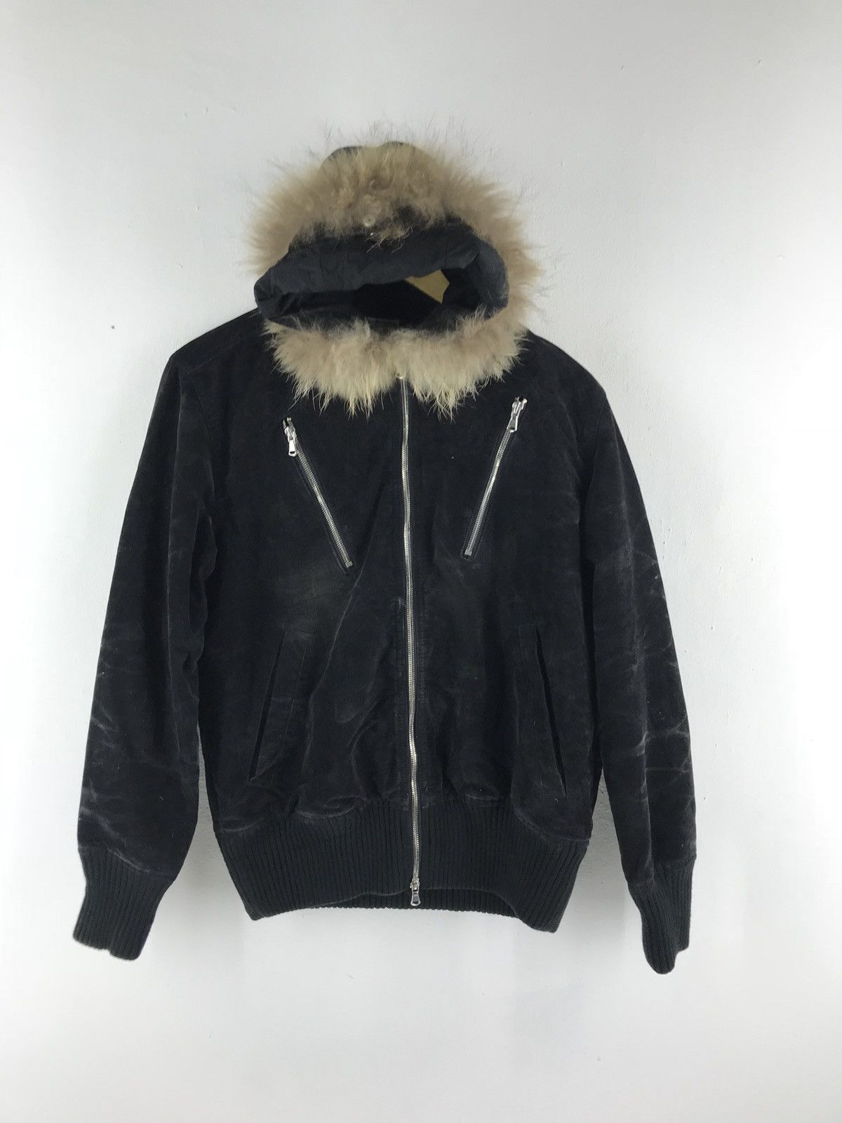 Japanese Brand Alex Design Wear Velvet Fur Hooded Jacket Size US M / EU 48-50 / 2 - 1 Thumbnail