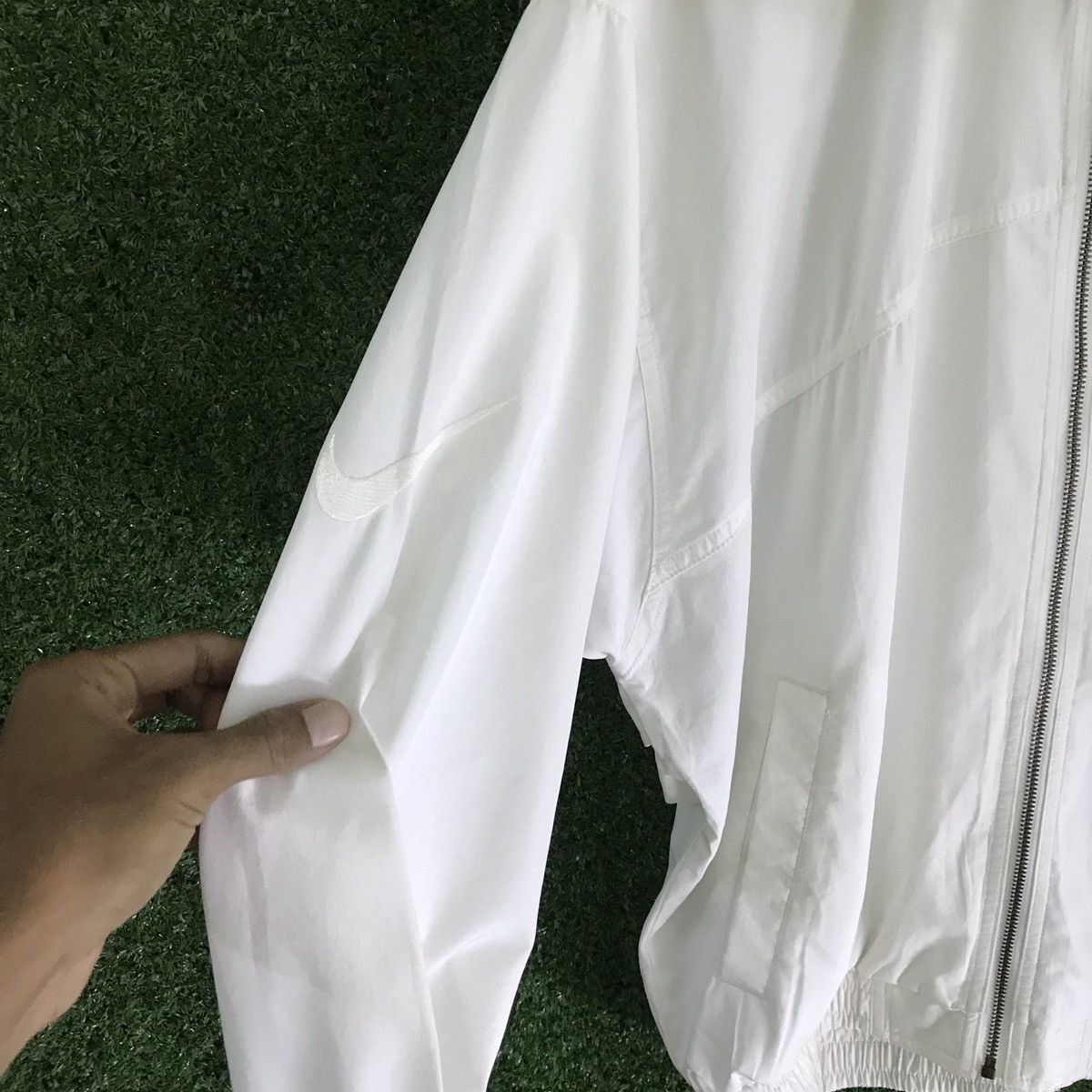 Nike × Vintage Vintage 90s Nike white Jacket Size US L / EU 52-54 / 3 - 5 Thumbnail