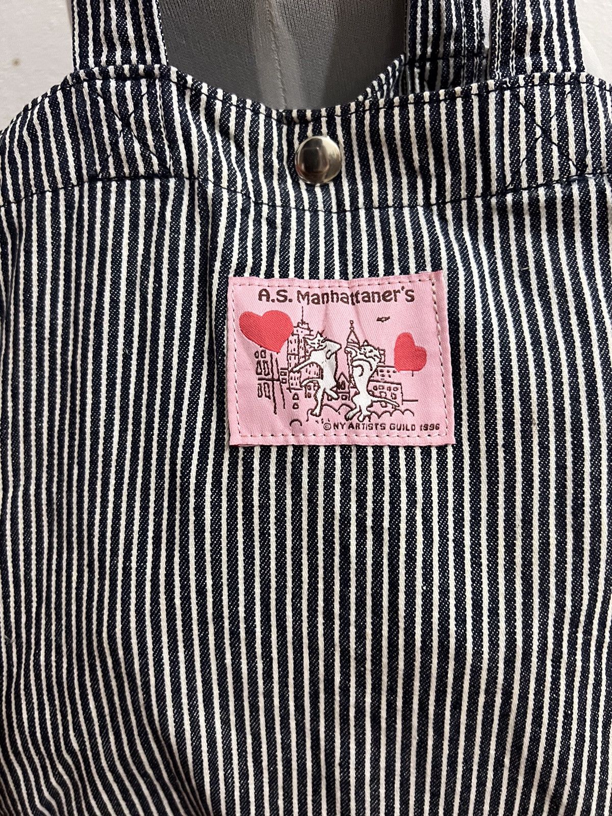 Vintage Manhattaners Stripe Design ToteBag Size ONE SIZE - 4 Thumbnail
