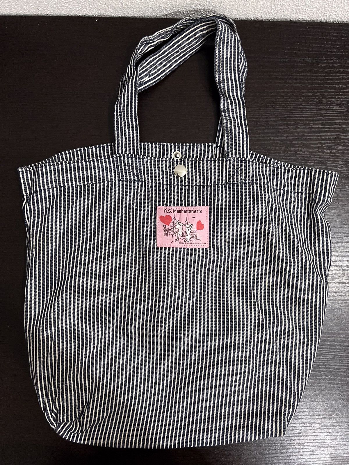 Vintage Manhattaners Stripe Design ToteBag Size ONE SIZE - 5 Thumbnail