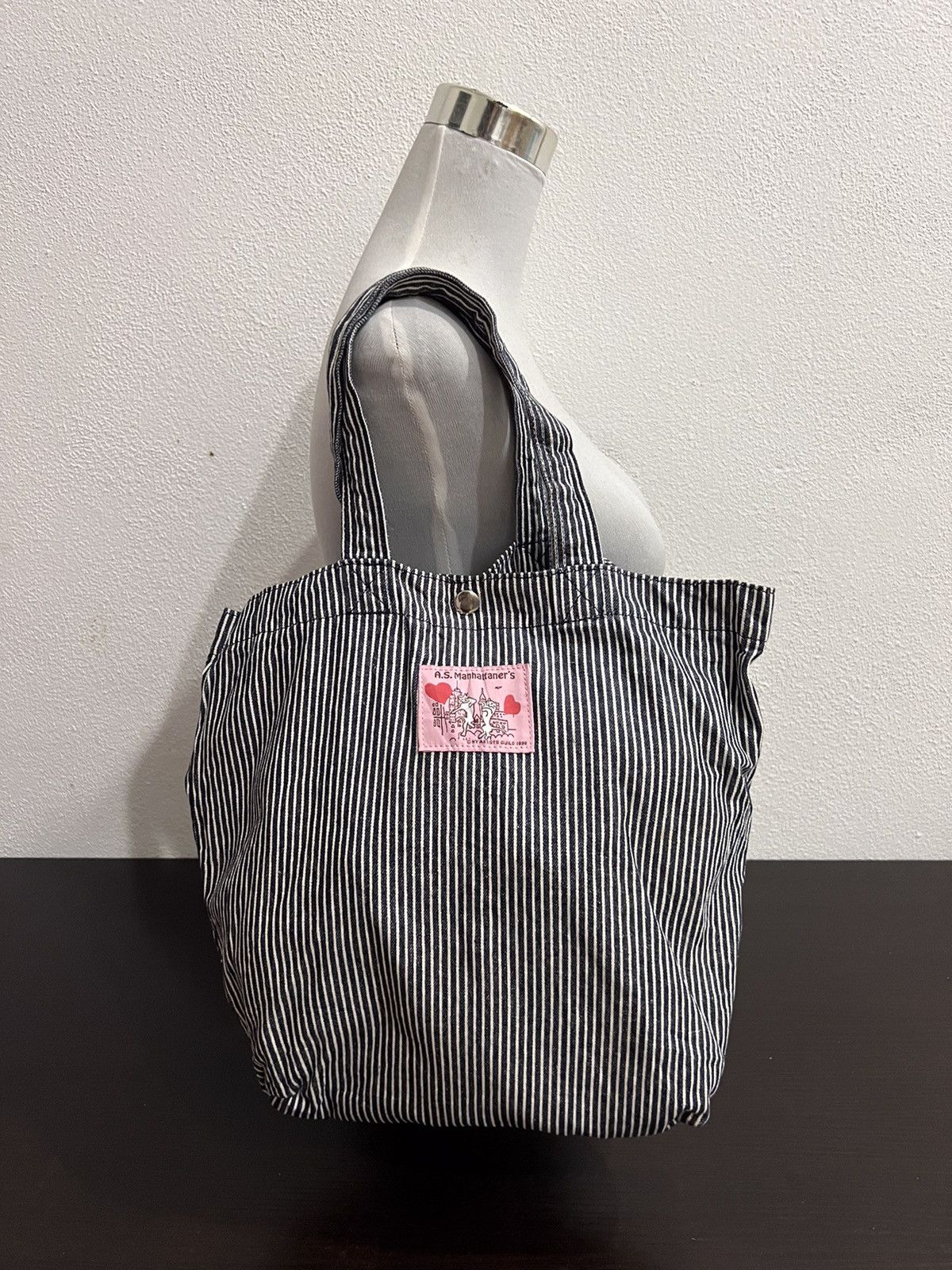 Vintage Manhattaners Stripe Design ToteBag Size ONE SIZE - 2 Thumbnail