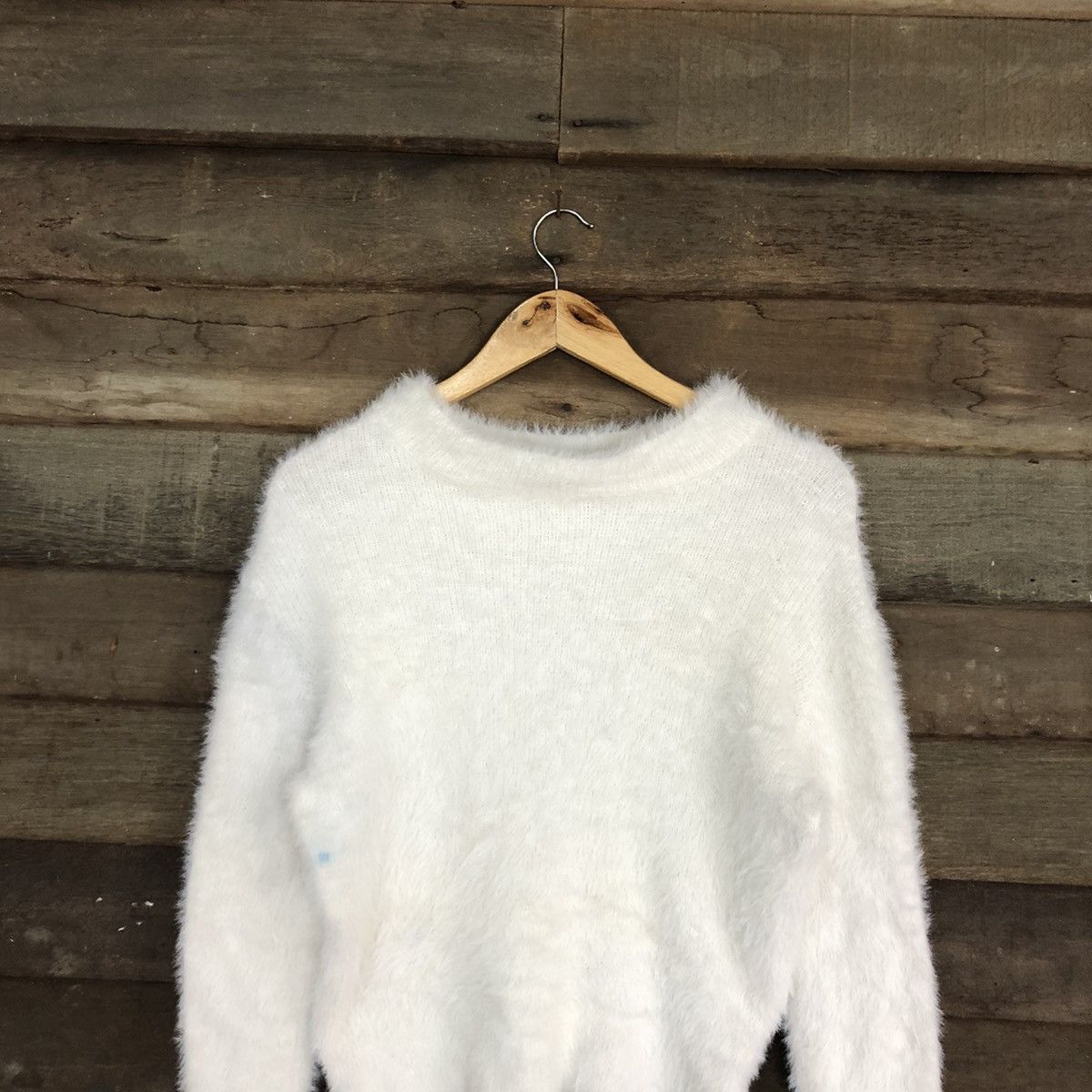 Homespun Knitwear Lowrys Farm White Mohair Fur Shag Shaggy Knitwear #c1170 Size M / US 6-8 / IT 42-44 - 9 Thumbnail