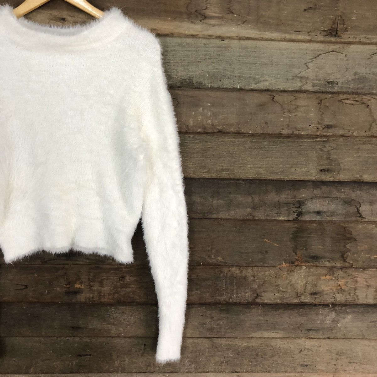 Homespun Knitwear Lowrys Farm White Mohair Fur Shag Shaggy Knitwear #c1170 Size M / US 6-8 / IT 42-44 - 5 Thumbnail