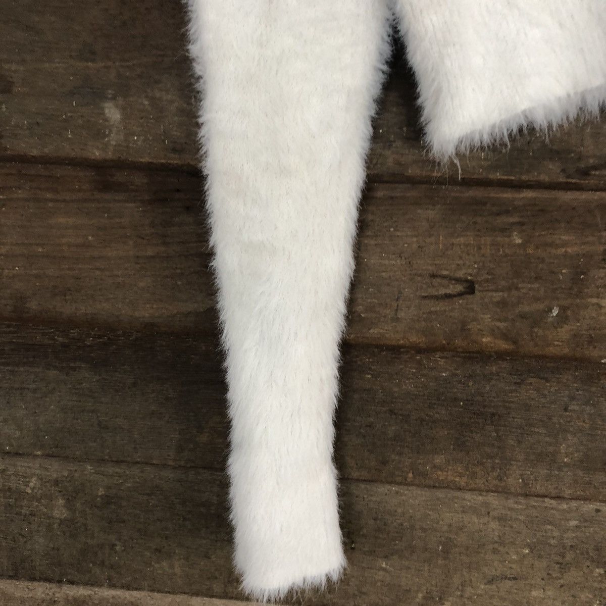 Homespun Knitwear Lowrys Farm White Mohair Fur Shag Shaggy Knitwear #c1170 Size M / US 6-8 / IT 42-44 - 6 Thumbnail
