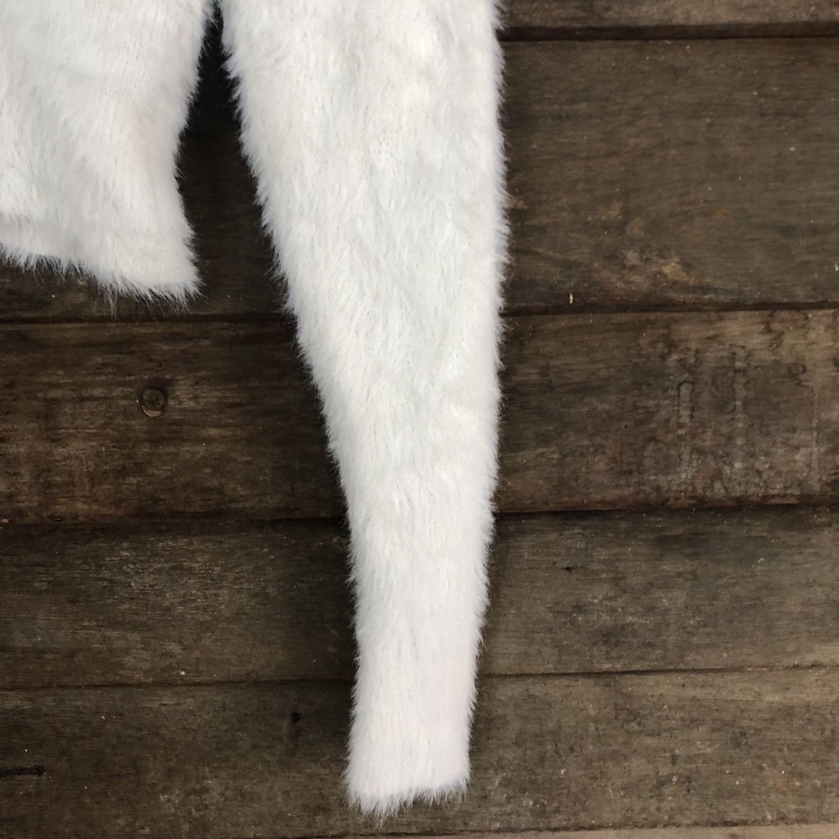 Homespun Knitwear Lowrys Farm White Mohair Fur Shag Shaggy Knitwear #c1170 Size M / US 6-8 / IT 42-44 - 4 Thumbnail