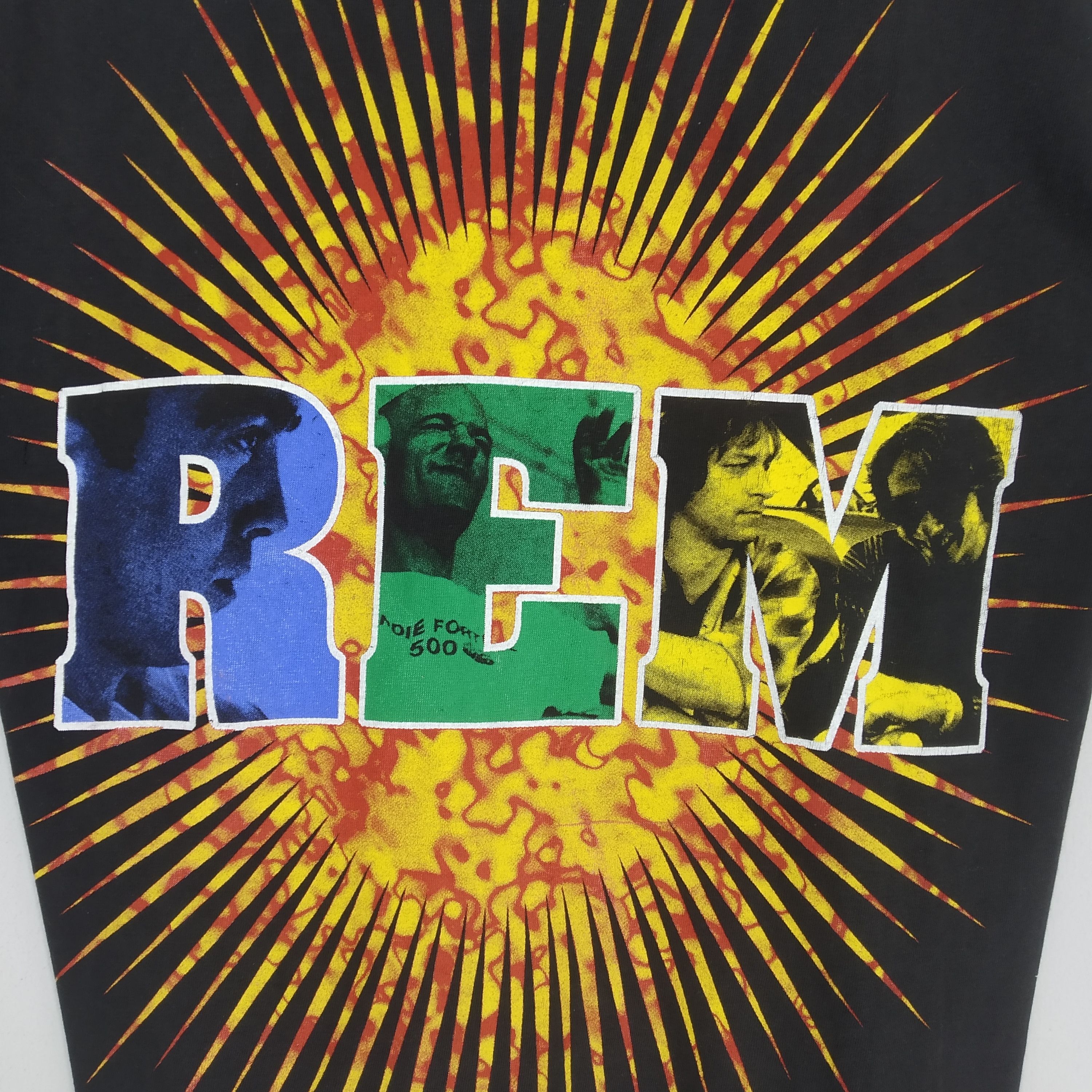 Band Tees Vintage 90s REM American Alternative Rock Band Overprinted Size US L / EU 52-54 / 3 - 5 Thumbnail