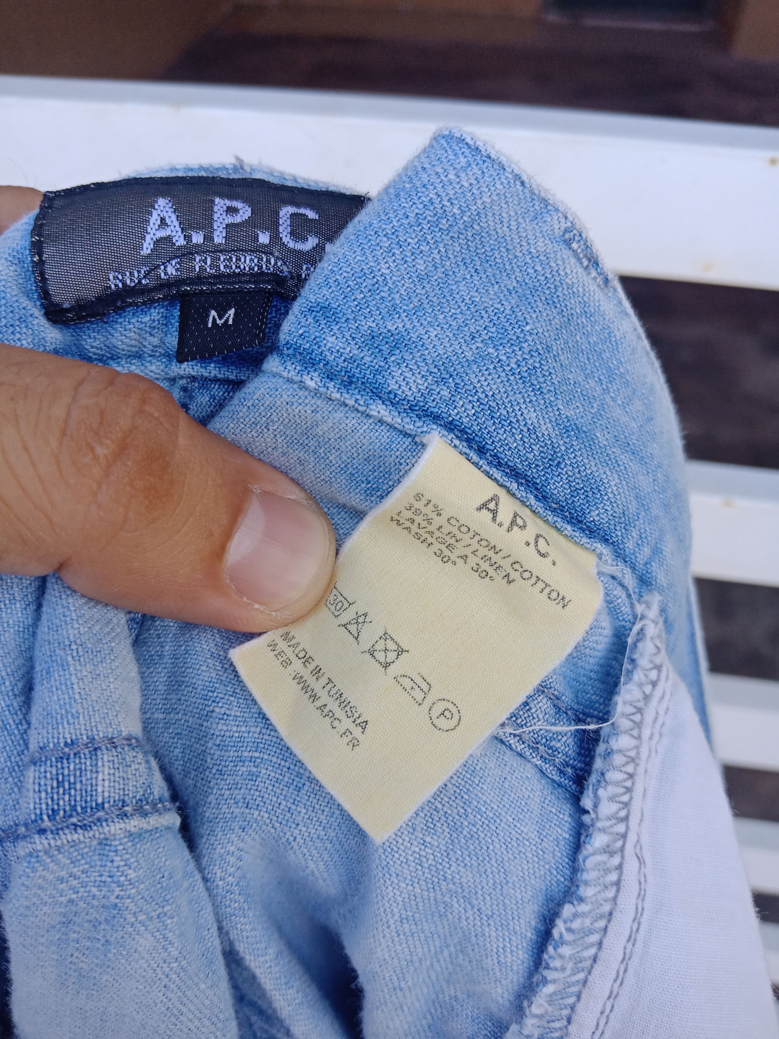 A.P.C. × KMRii × Seditionaries A.P.C Short Blue Denim Pants Size US 34 / EU 50 - 9 Thumbnail