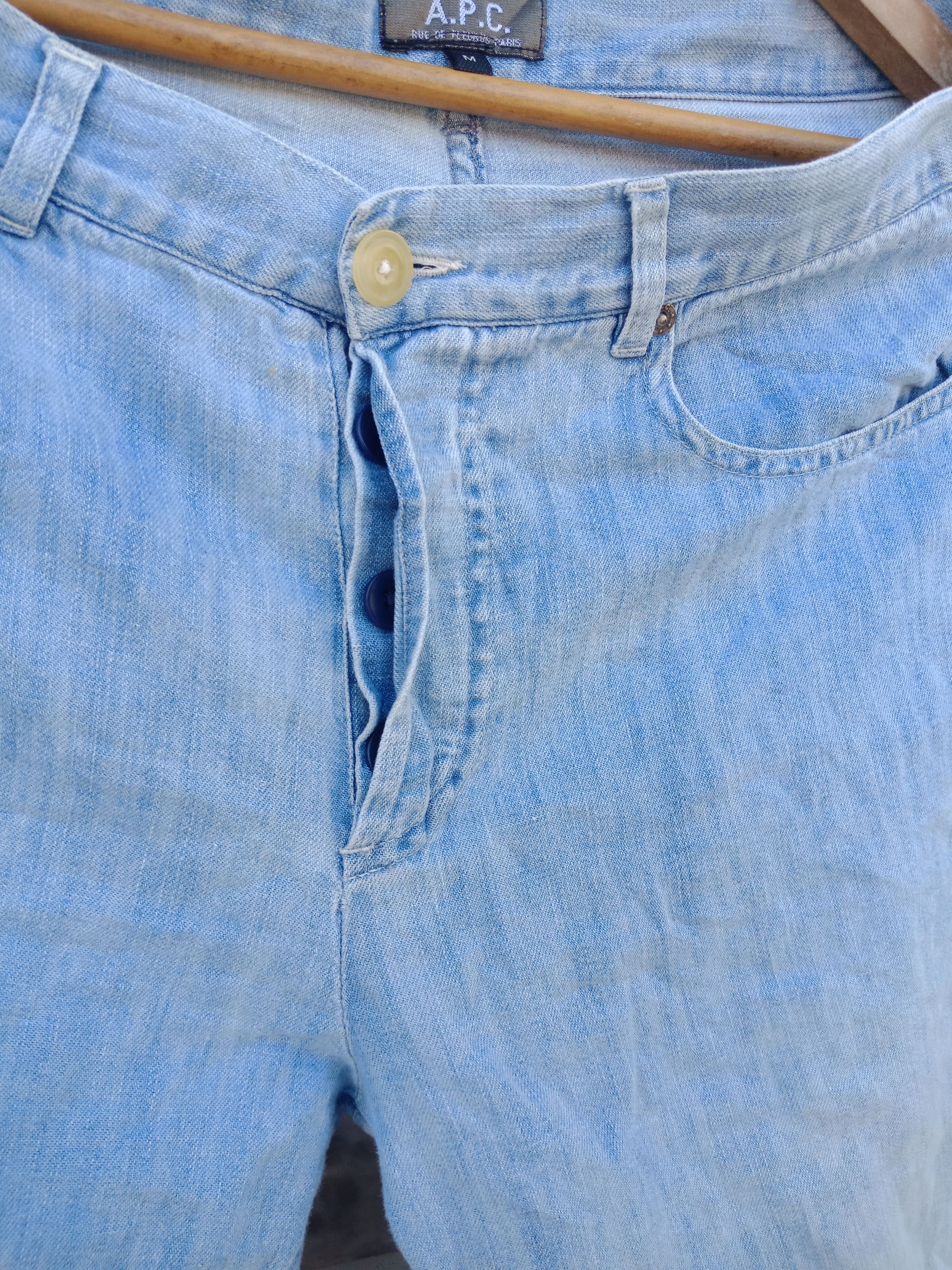 A.P.C. × KMRii × Seditionaries A.P.C Short Blue Denim Pants Size US 34 / EU 50 - 8 Thumbnail