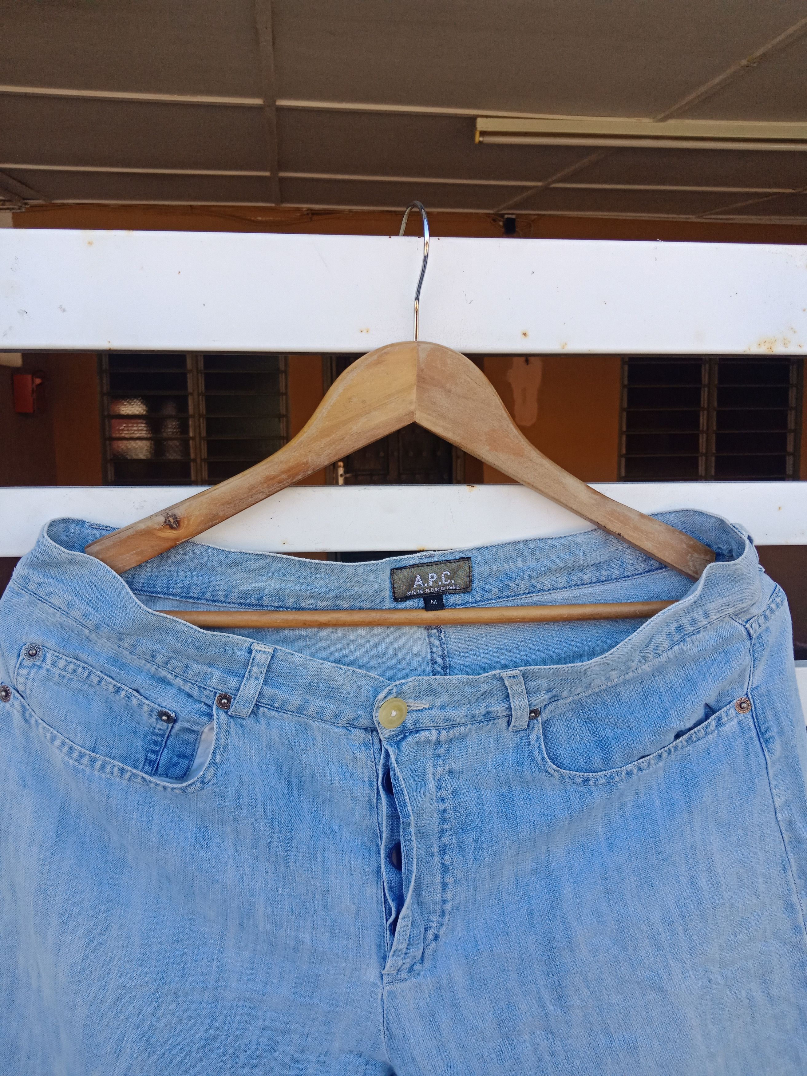 A.P.C. × KMRii × Seditionaries A.P.C Short Blue Denim Pants Size US 34 / EU 50 - 5 Thumbnail