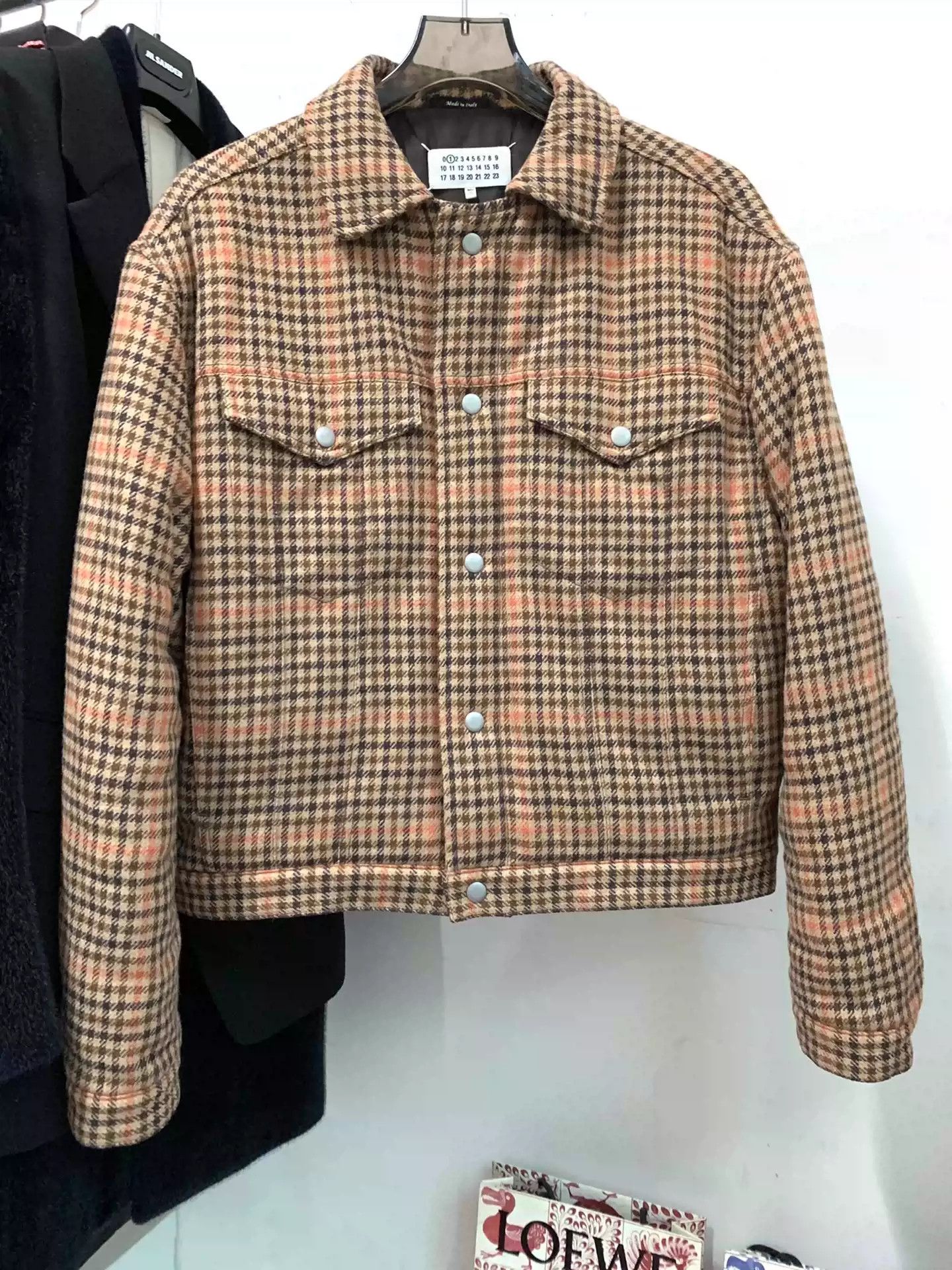 Maison Margiela SS20 MARGIELA HOUNDSTOOTH WOOL COTTON JACKET | Grailed