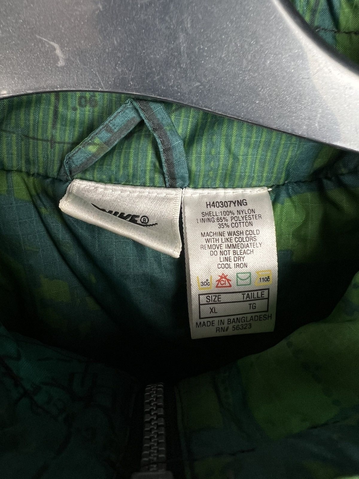 Nike × Vintage VTG windbreaker jacket Nike Fitness Company Pull Over green Size US XL / EU 56 / 4 - 6 Thumbnail
