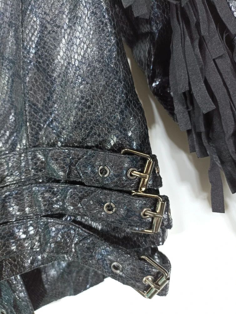 Japanese Brand 12 Tone Row inspired Snake Skin Style Croped Jacket Size S / US 4 / IT 40 - 6 Thumbnail