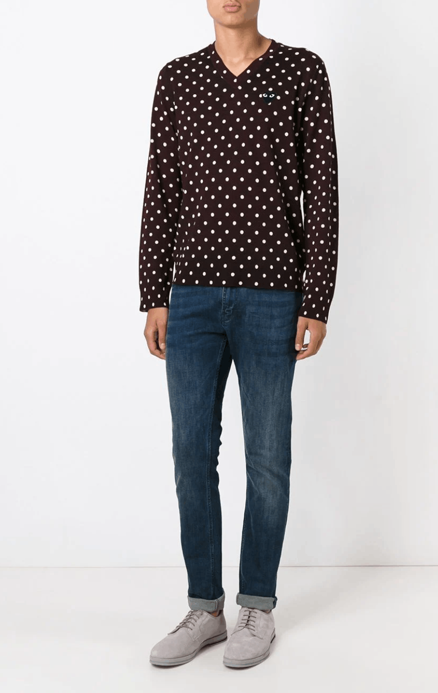 Comme des Garcons PLAY COMME des GARCONS PLAY Polka Dot Wool Sweater Size US L / EU 52-54 / 3 - 7 Thumbnail