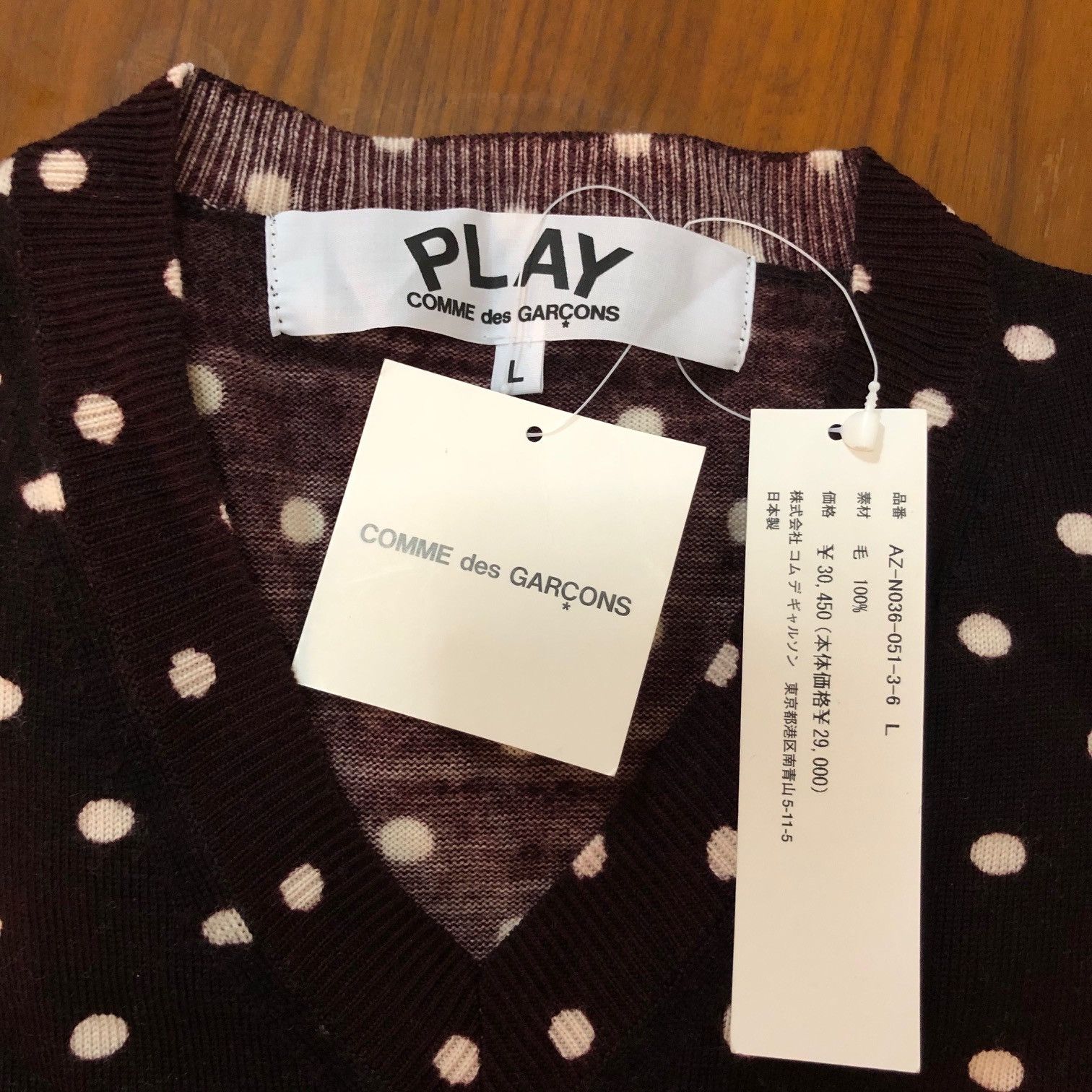 Comme des Garcons PLAY COMME des GARCONS PLAY Polka Dot Wool Sweater Size US L / EU 52-54 / 3 - 3 Thumbnail