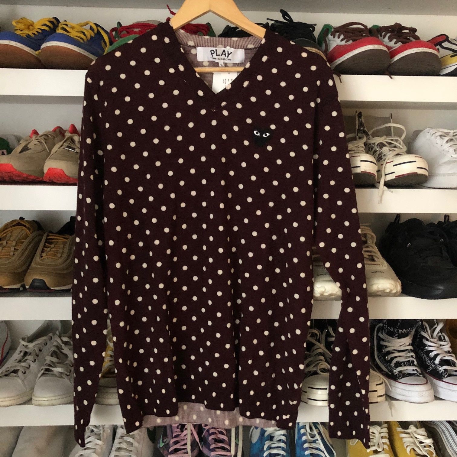 Comme des Garcons PLAY COMME des GARCONS PLAY Polka Dot Wool Sweater Size US L / EU 52-54 / 3 - 1 Thumbnail