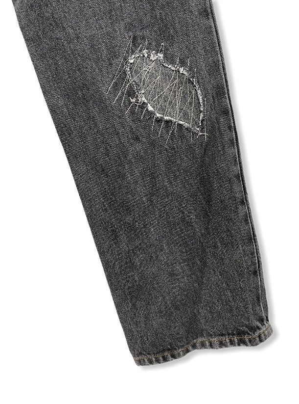 Japanese Brand 18 TETTSU Distressed Denim Inspired by Apoc Issey Miyake Size US 29 - 6 Thumbnail