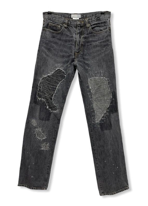 Japanese Brand 18 TETTSU Distressed Denim Inspired by Apoc Issey Miyake Size US 29 - 2 Thumbnail