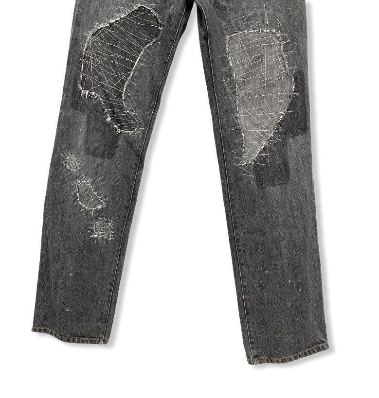 Japanese Brand 18 TETTSU Distressed Denim Inspired by Apoc Issey Miyake Size US 29 - 3 Thumbnail