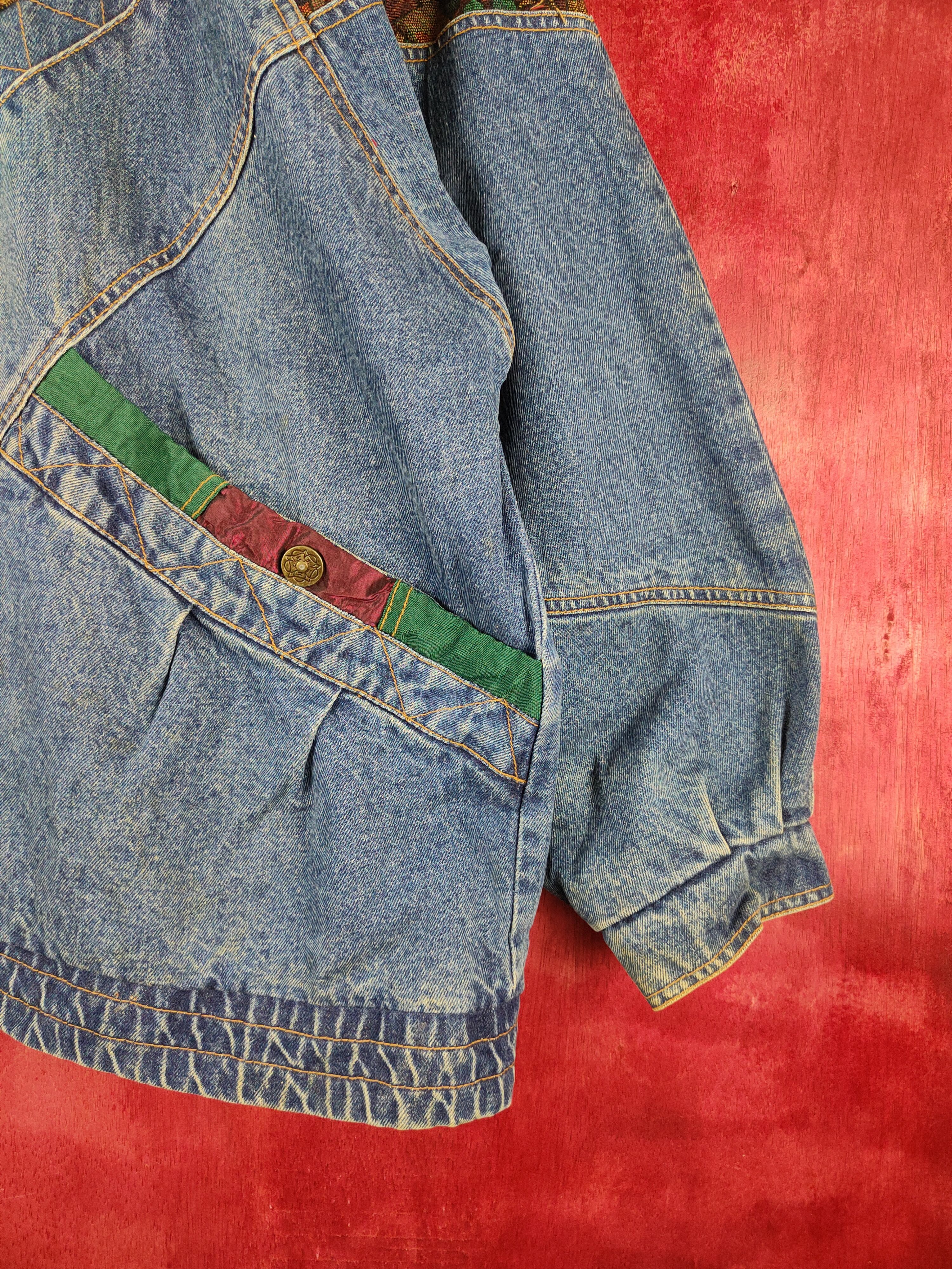 Vintage Current Seen art Blue Denim Jacket vintage #5547DLAS Size US XL / EU 56 / 4 - 6 Thumbnail