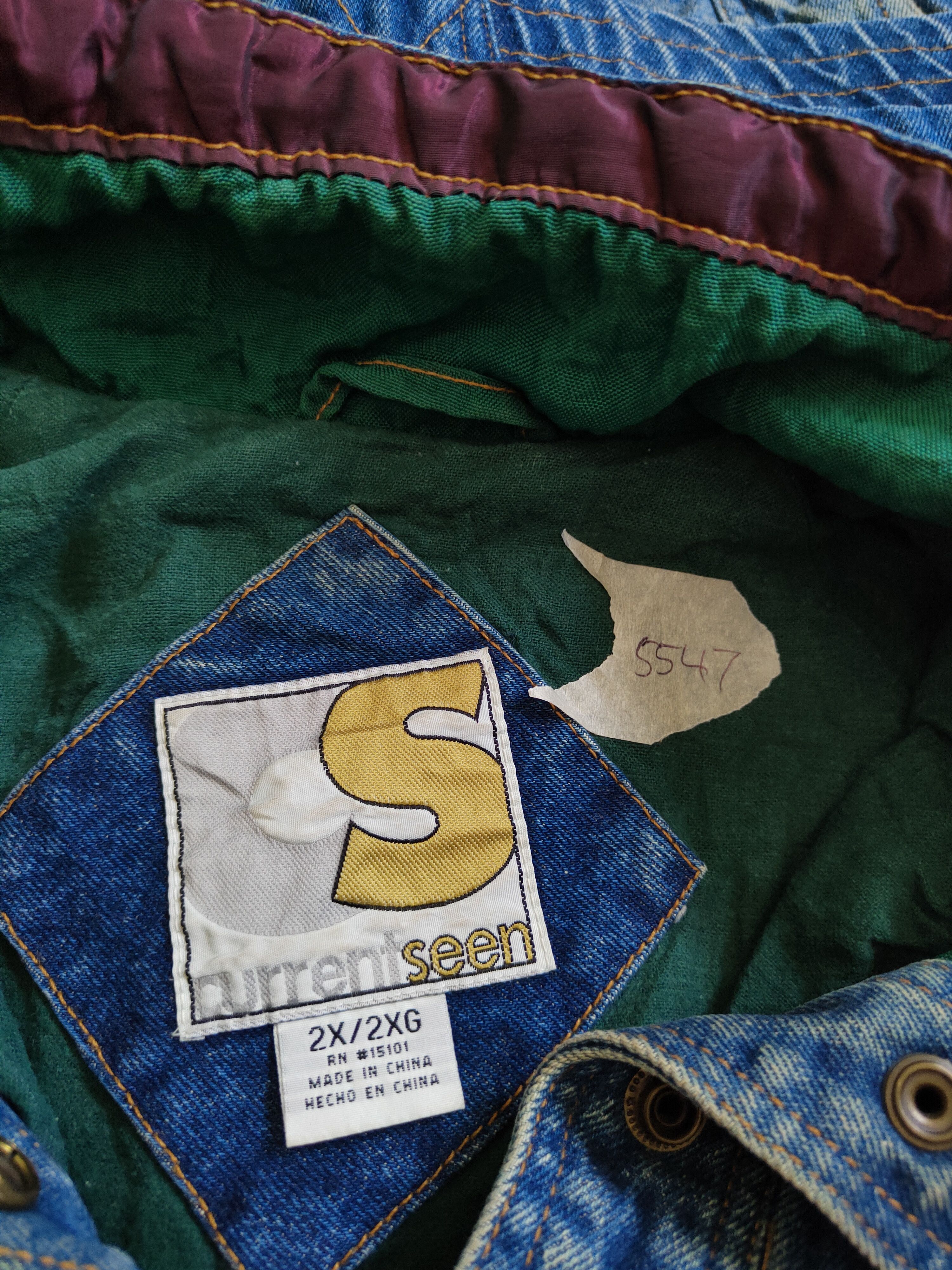 Vintage Current Seen art Blue Denim Jacket vintage #5547DLAS Size US XL / EU 56 / 4 - 11 Thumbnail