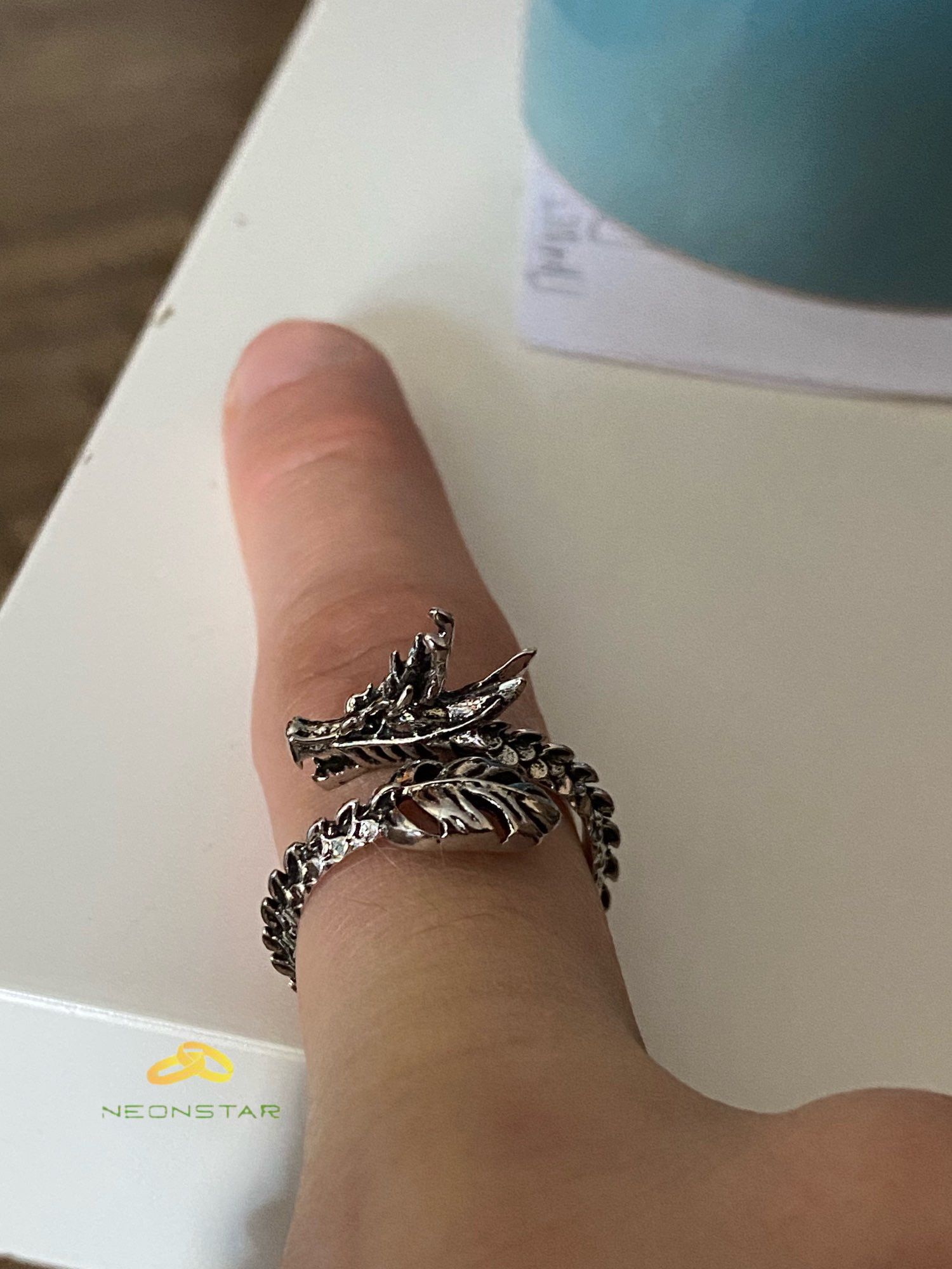 Jewelry Retro Dragon Ring Size ONE SIZE - 3 Thumbnail
